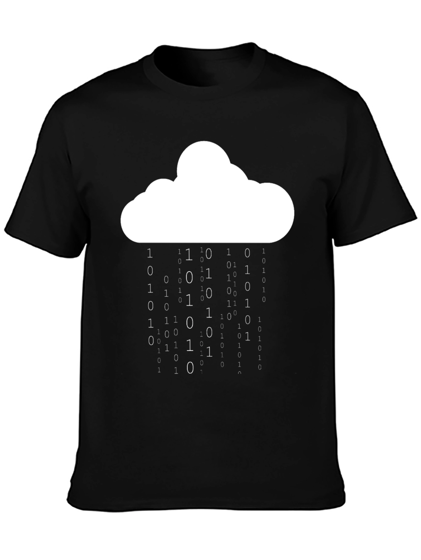 Binary Cloud T-Shirt - Data Rain Design