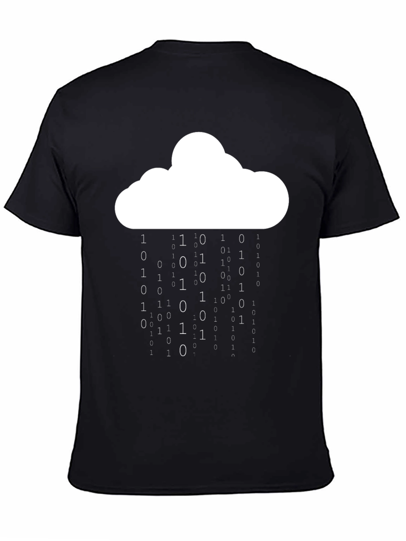 Binary Cloud T-Shirt - Data Rain Design