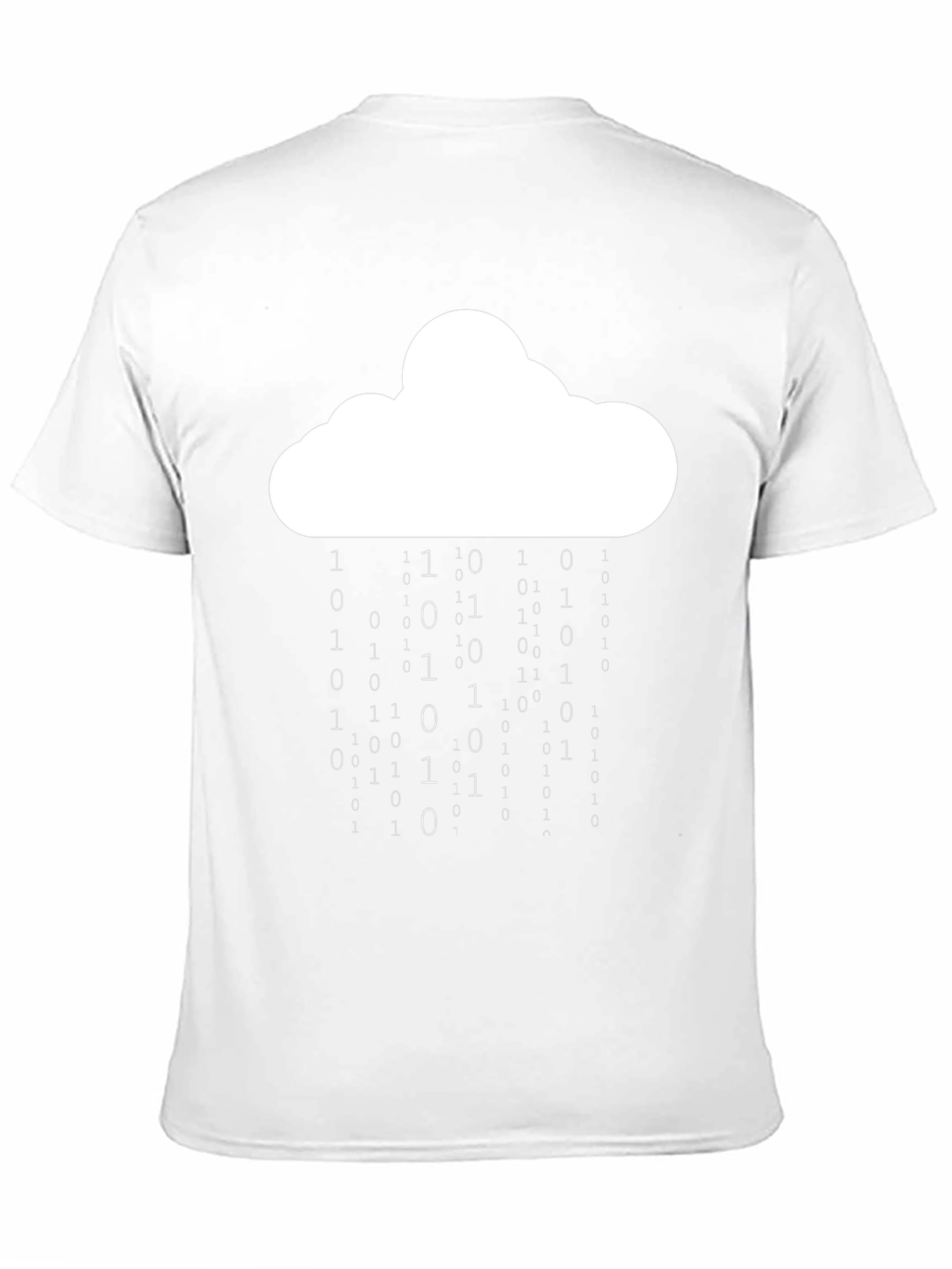 Binary Cloud T-Shirt - Data Rain Design