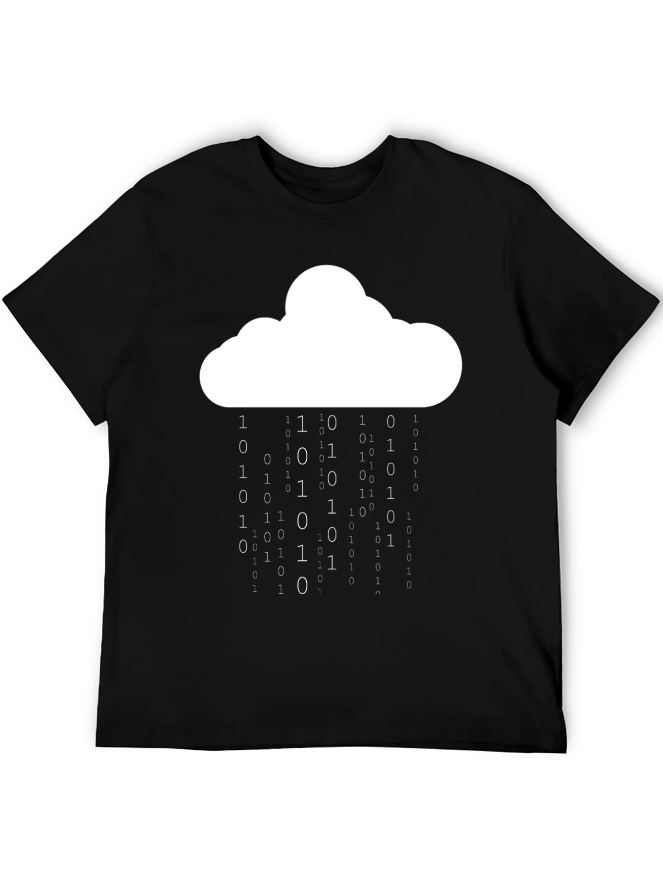 Binary Cloud T-Shirt - Data Rain Design