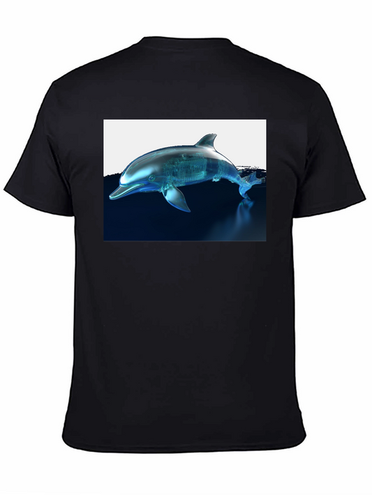 Futuristic Dolphin Graphic T-Shirt