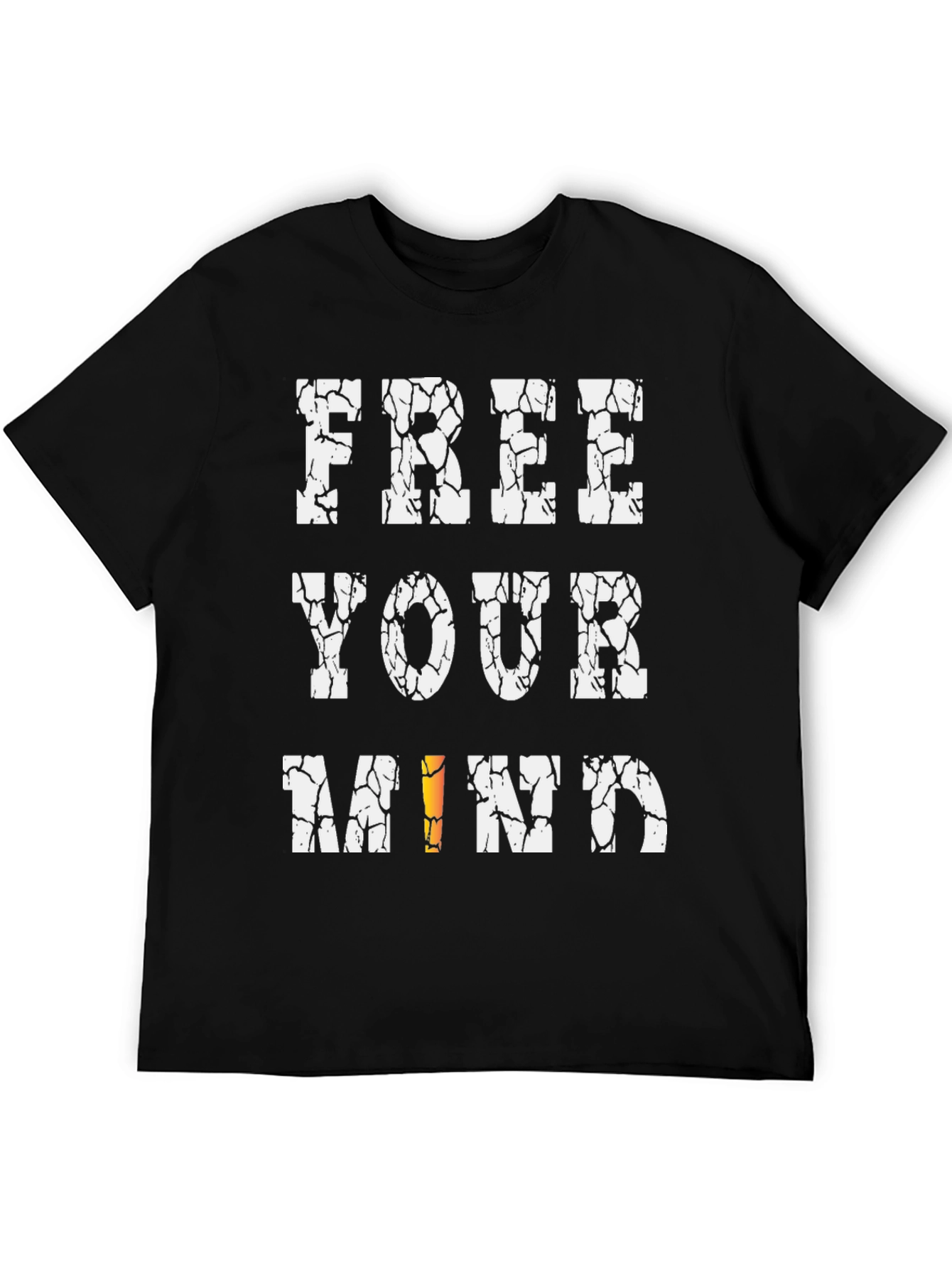 Free Your Mind Graphic Tee - Black Cotton T-Shirt