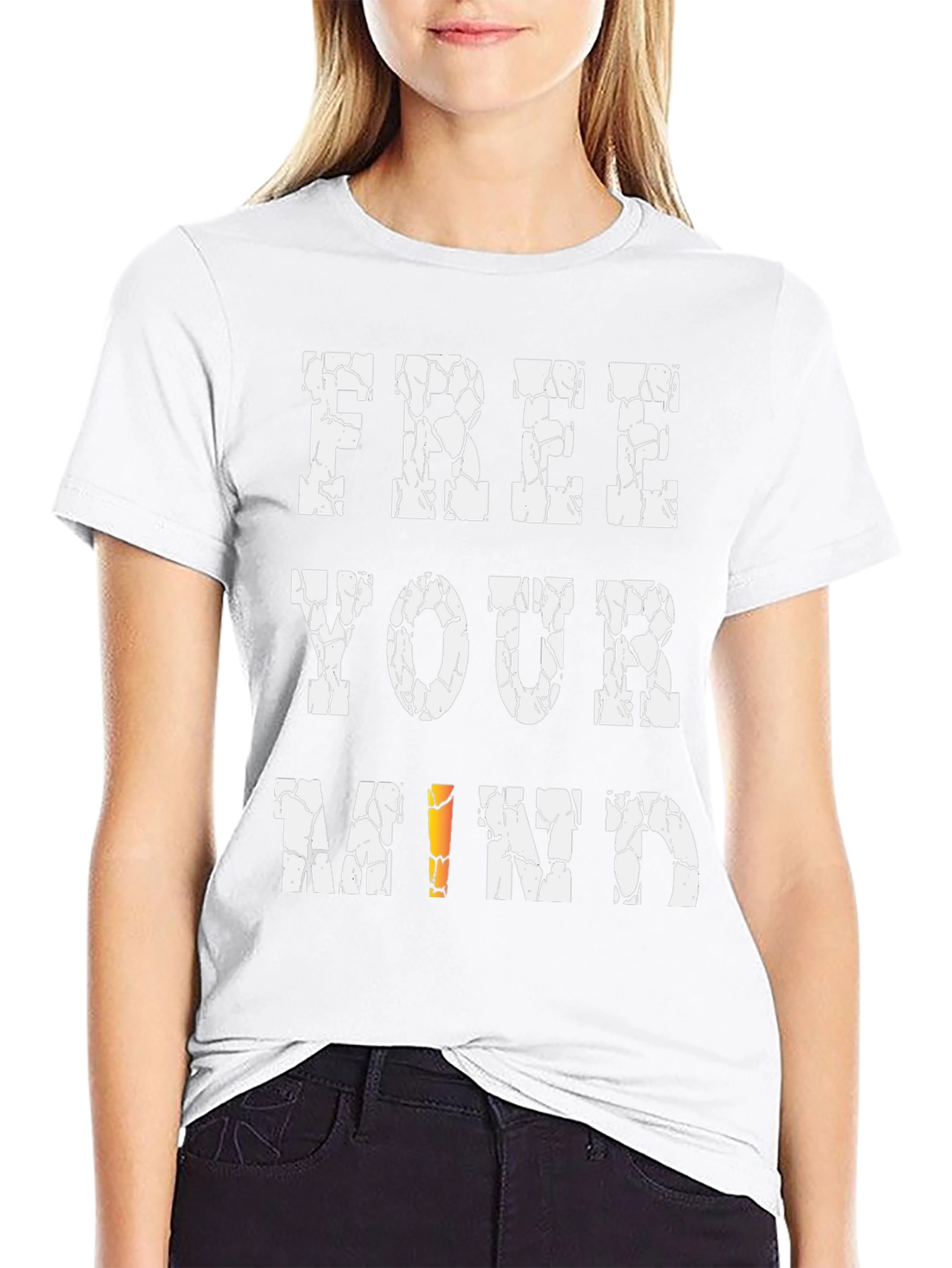 Free Your Mind Graphic Tee - Black Cotton T-Shirt