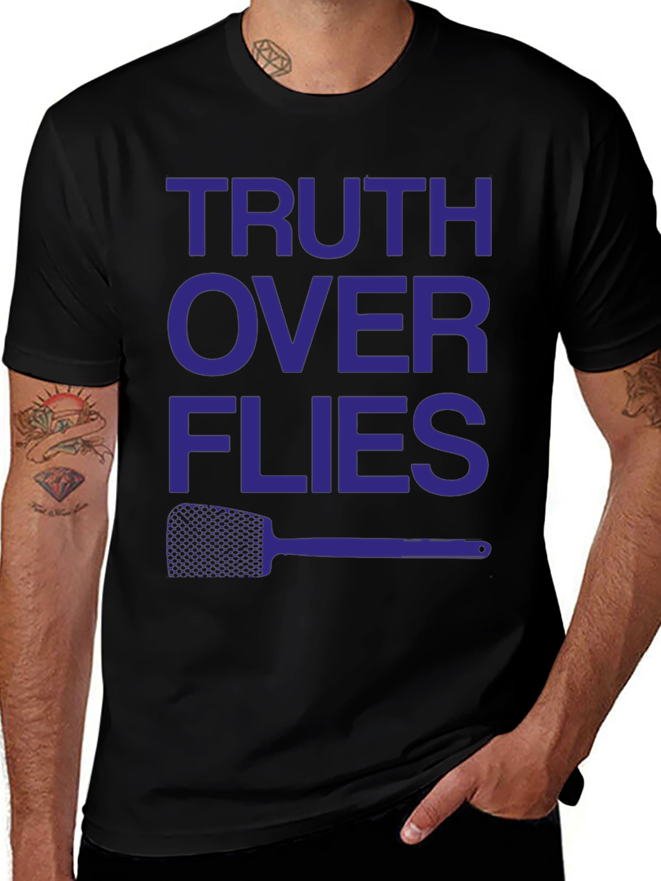 Truth Over Flies Funny Graphic T-Shirt