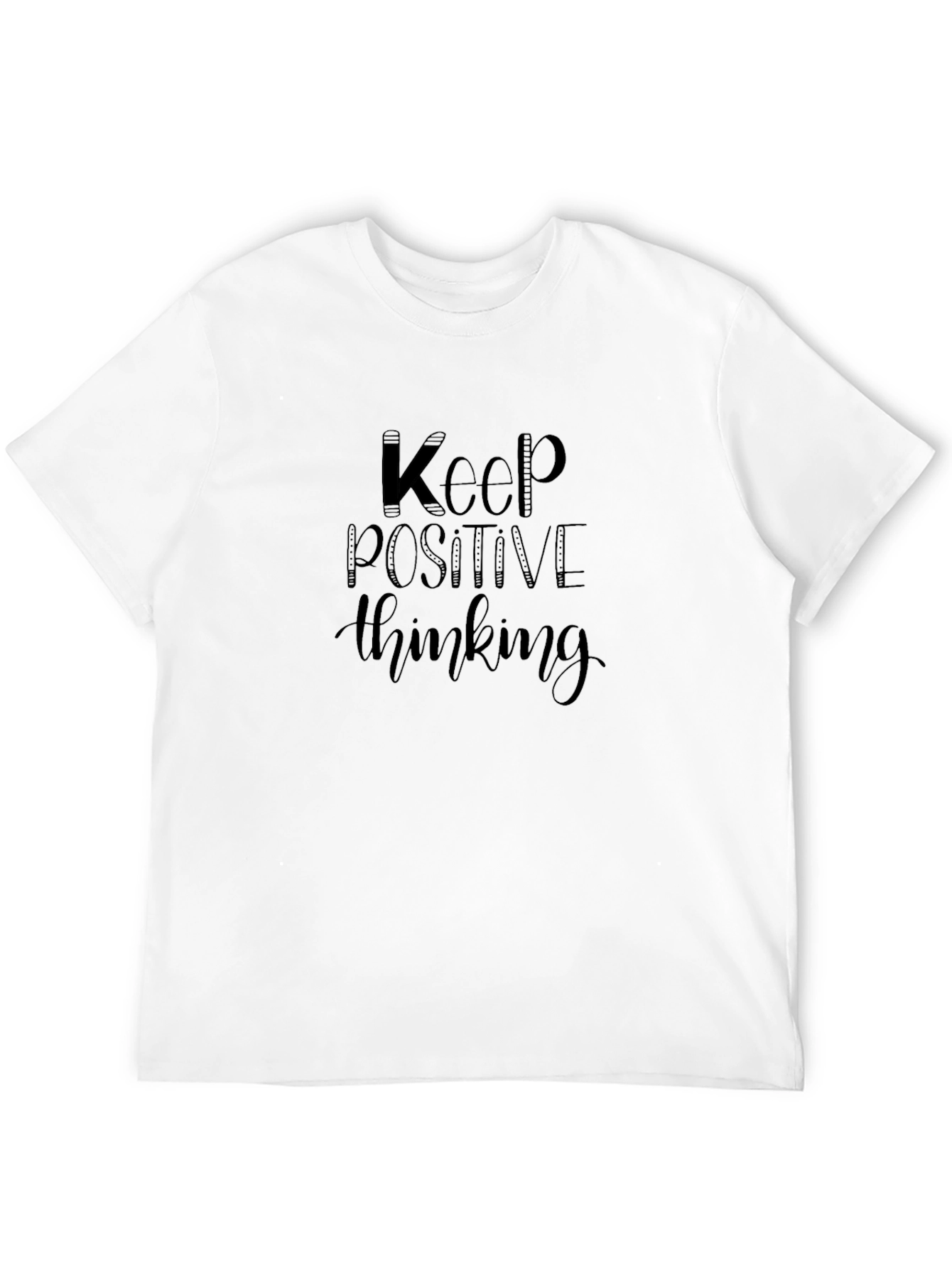 Keep Positive Thinking Graphic Tee - Black