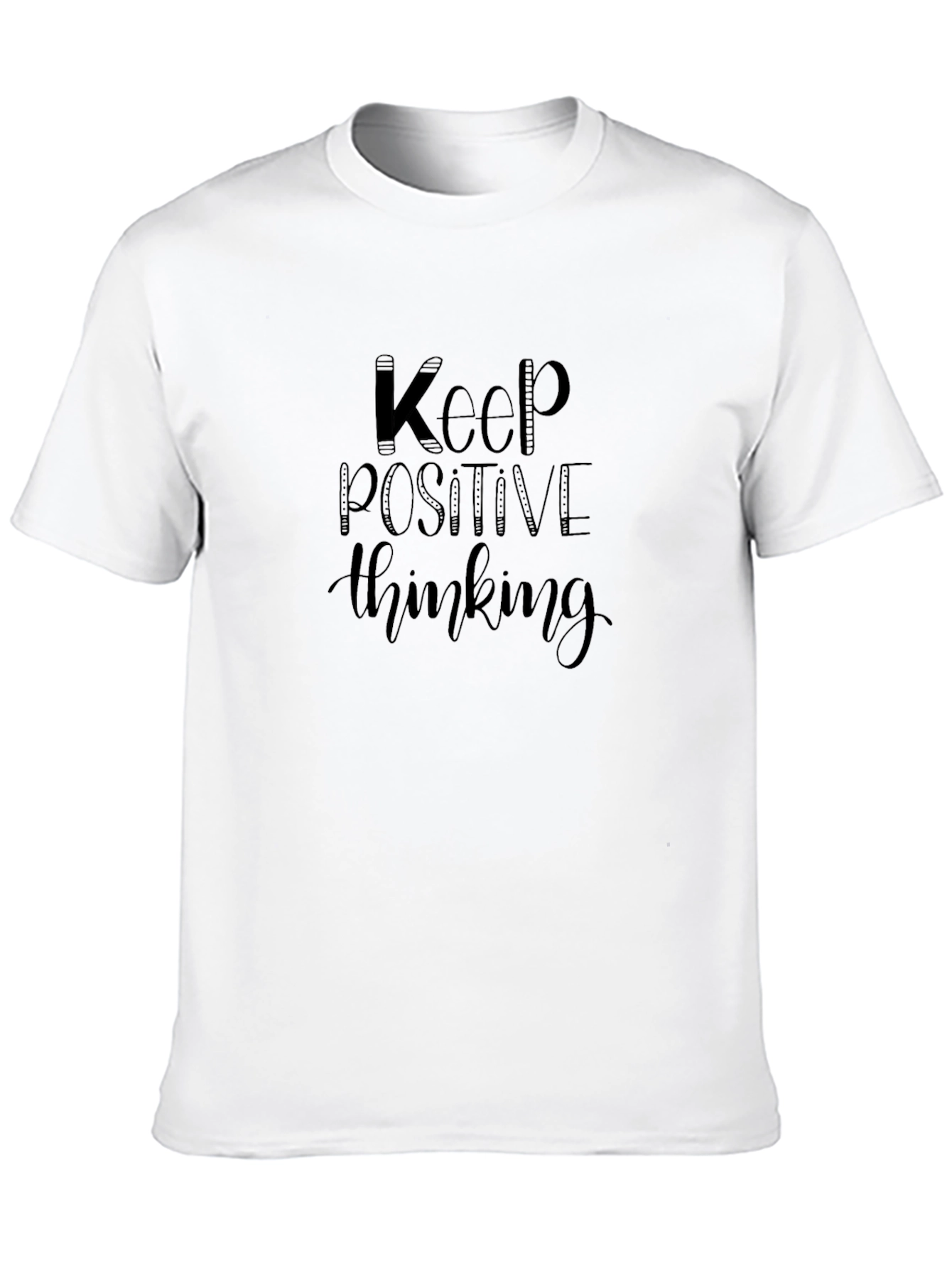 Keep Positive Thinking Graphic Tee - Black