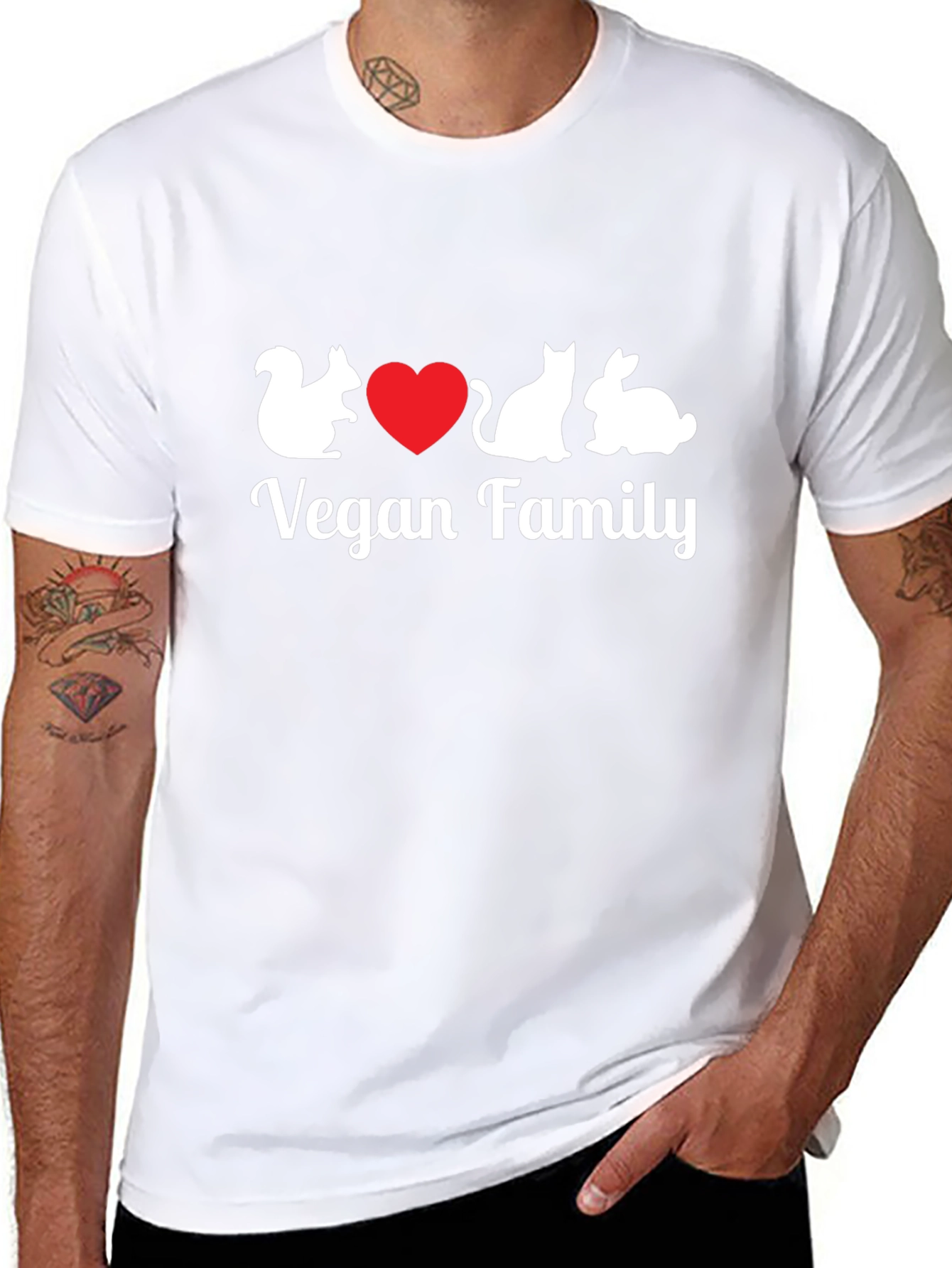 Vegan Family T-Shirt Animal Lover Tee