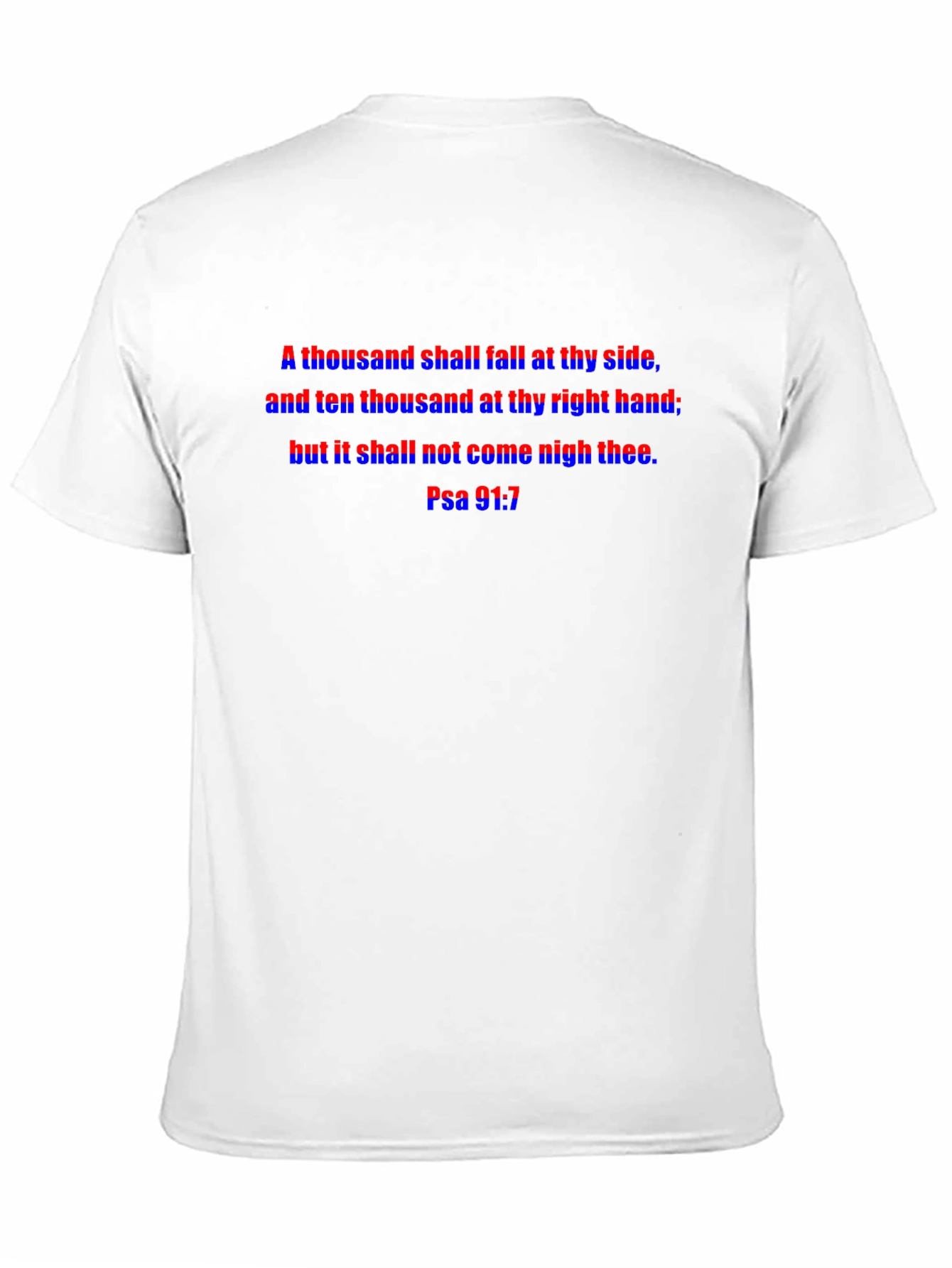 Psalm 91:7 Bible Verse T-Shirt - Religious Apparel