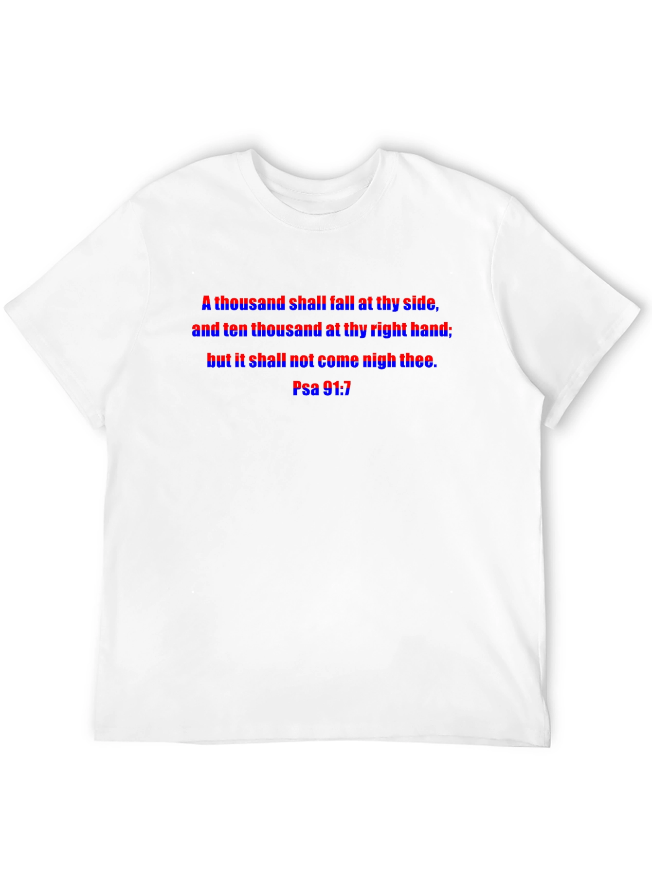 Psalm 91:7 Bible Verse T-Shirt - Religious Apparel