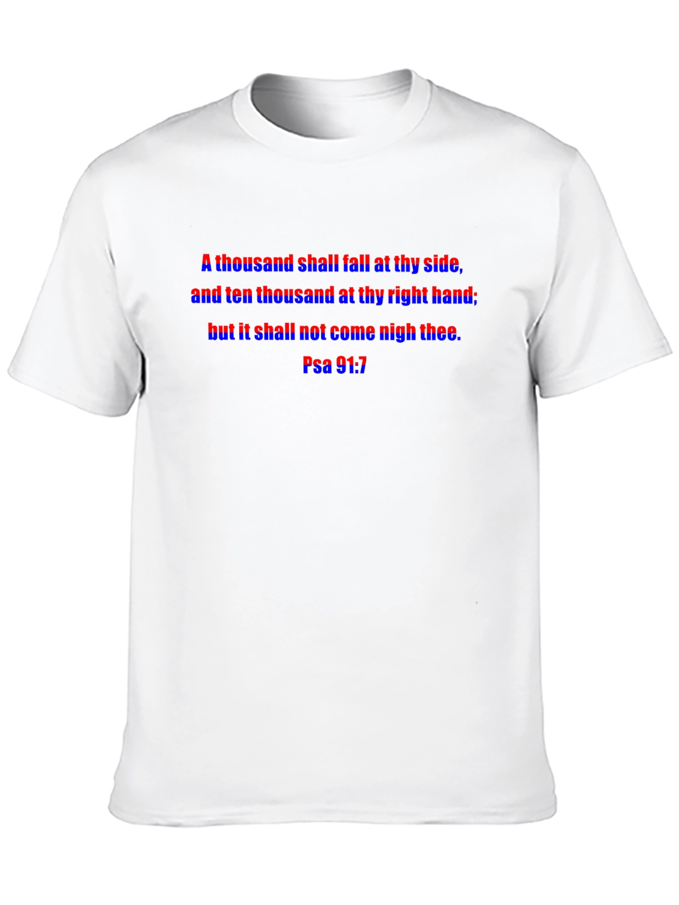 Psalm 91:7 Bible Verse T-Shirt - Religious Apparel