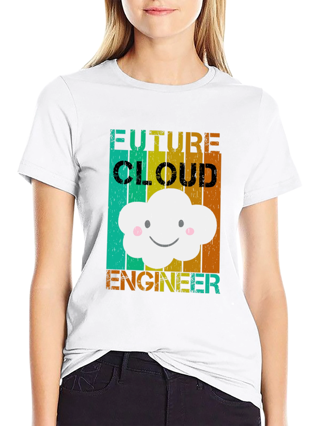 Future Cloud Engineer T-Shirt Cute Cloud Design