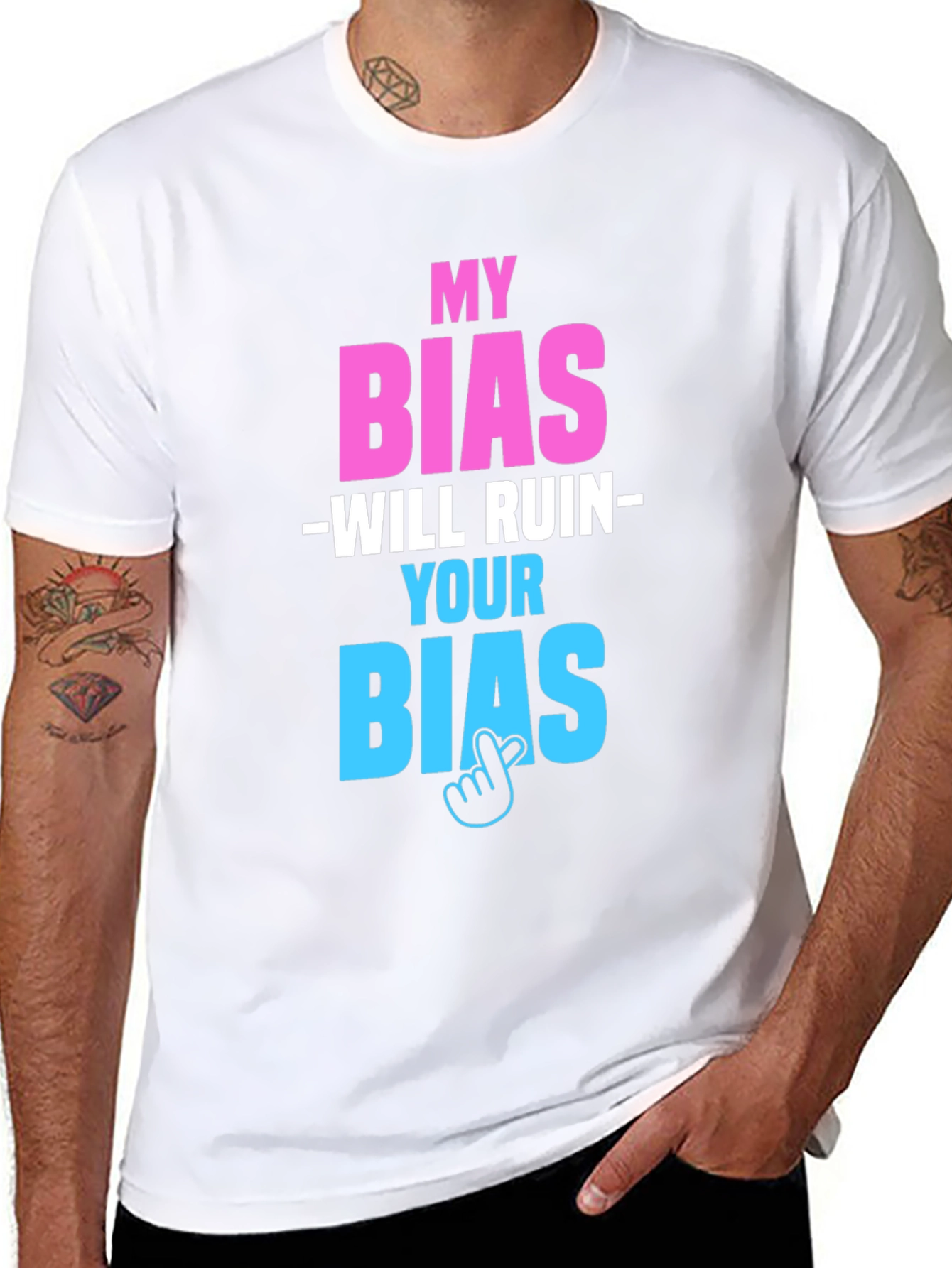 My Bias Will Ruin Your Bias Black Tee