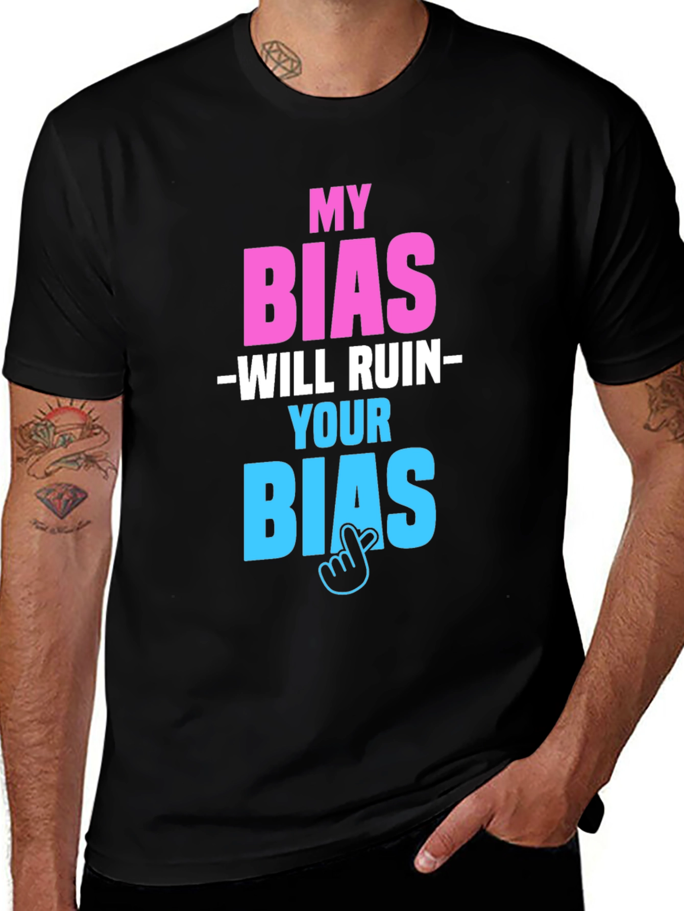 My Bias Will Ruin Your Bias Black Tee