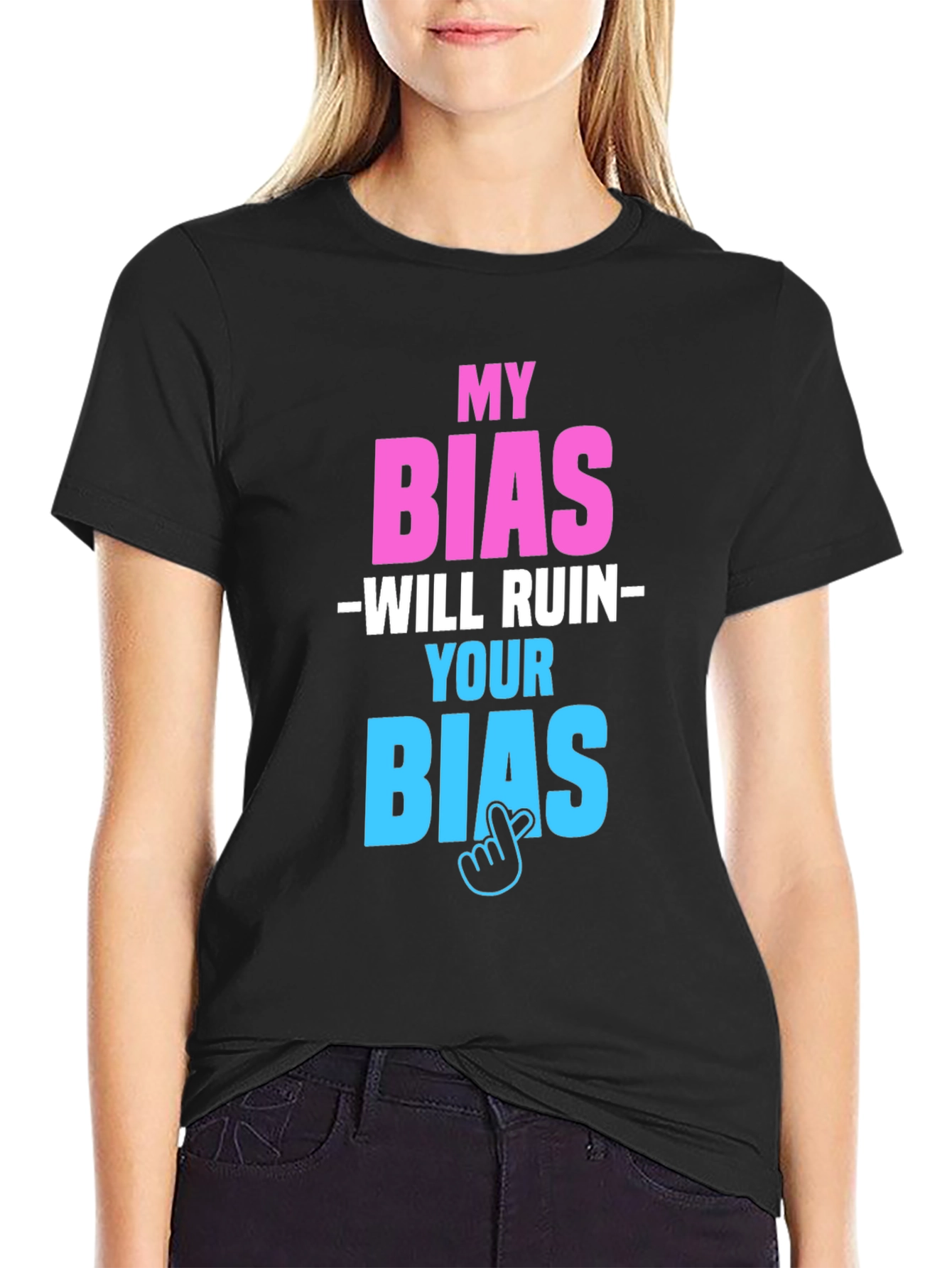 My Bias Will Ruin Your Bias Black Tee