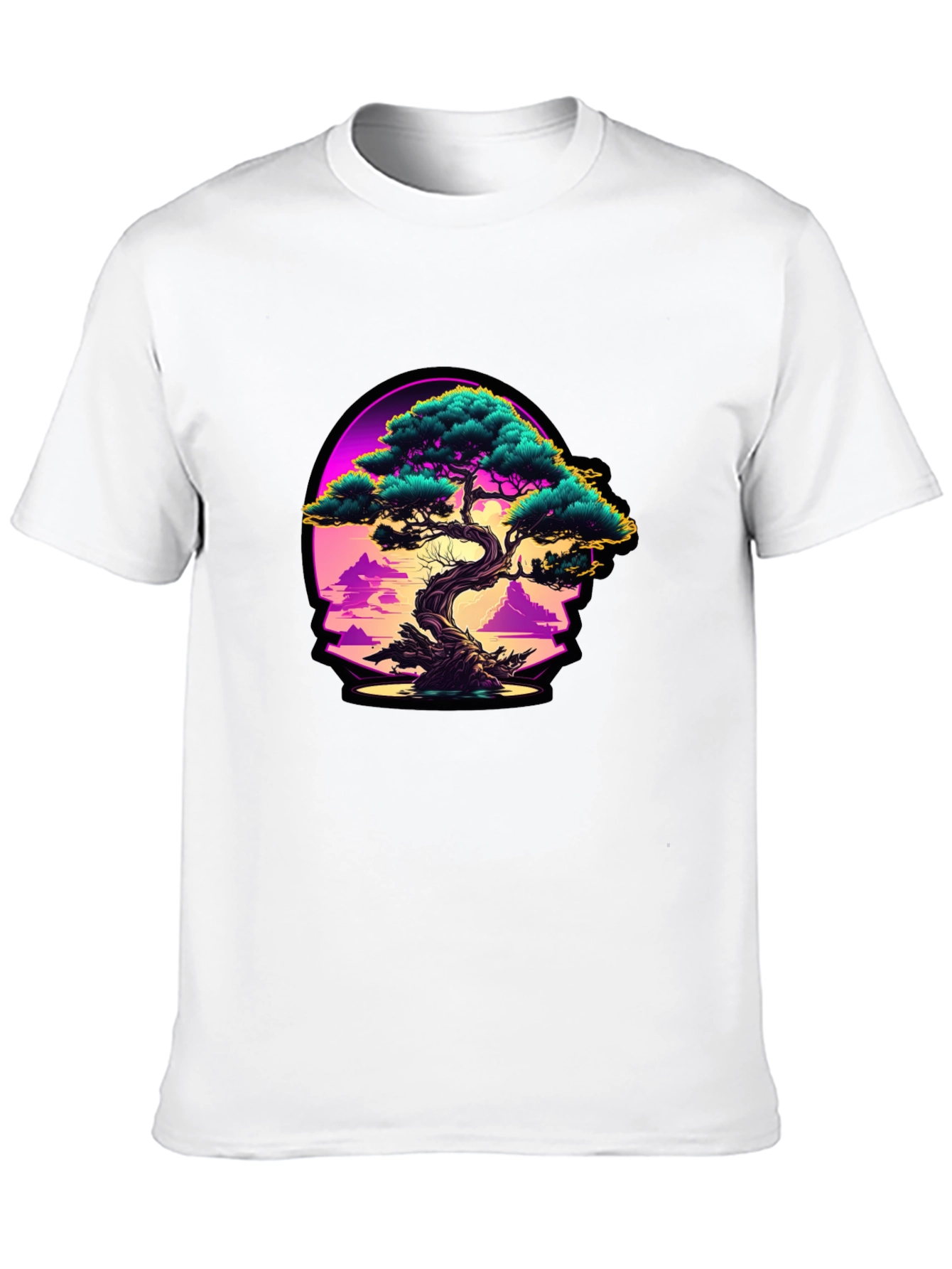 Bonsai Sunset Graphic Tee - Black