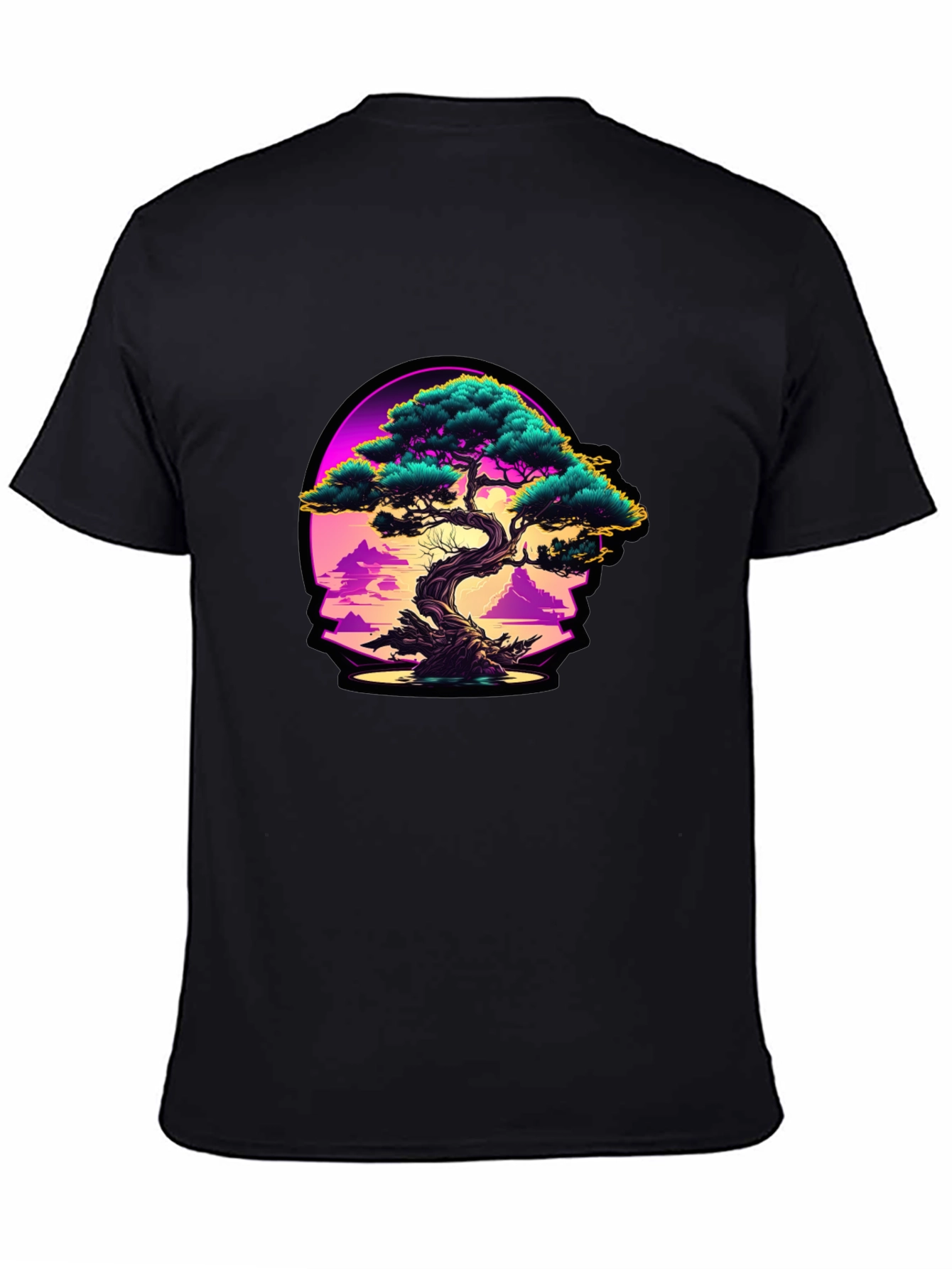 Bonsai Sunset Graphic Tee - Black