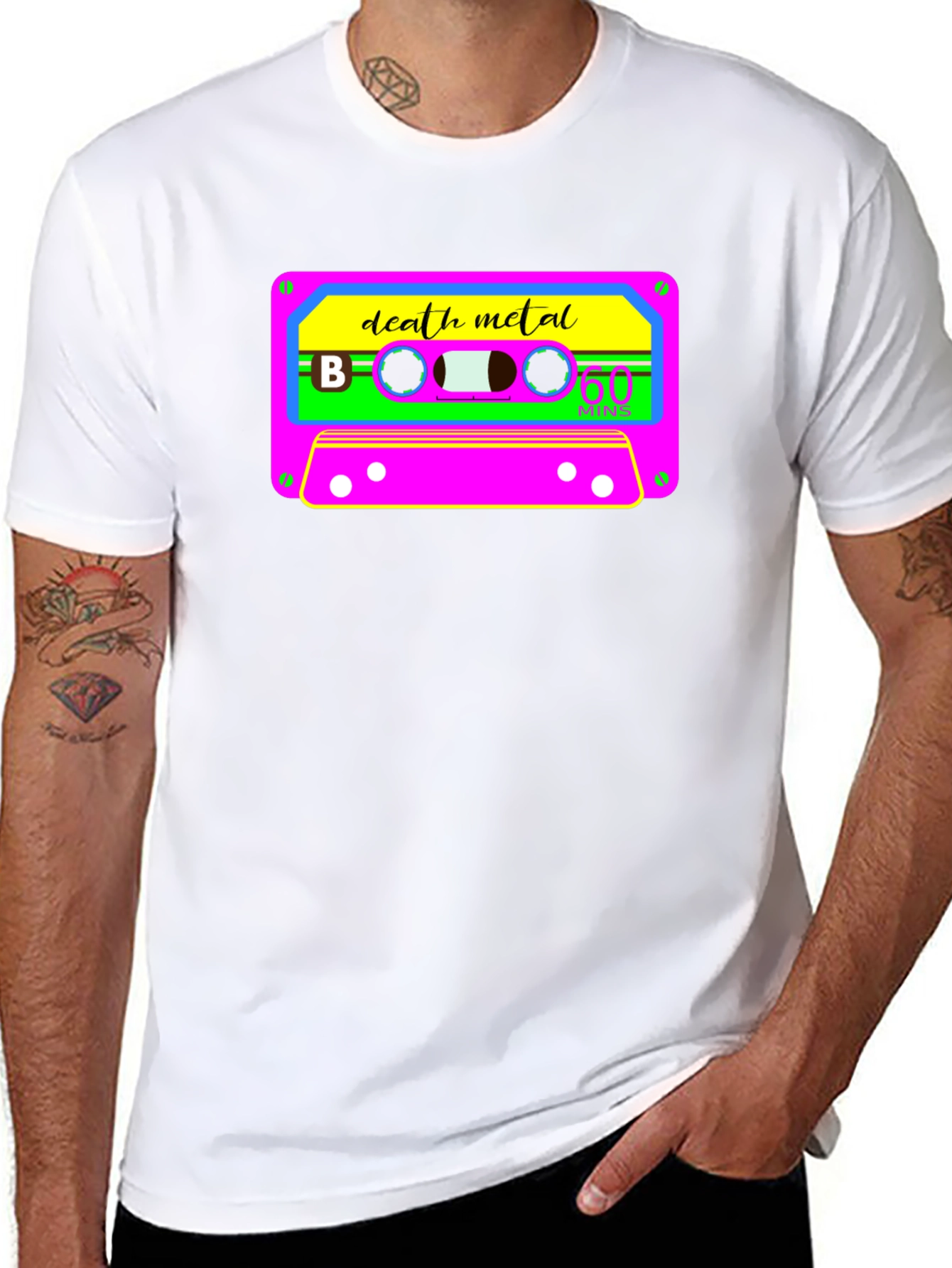Death Metal Cassette Tape Graphic T-Shirt