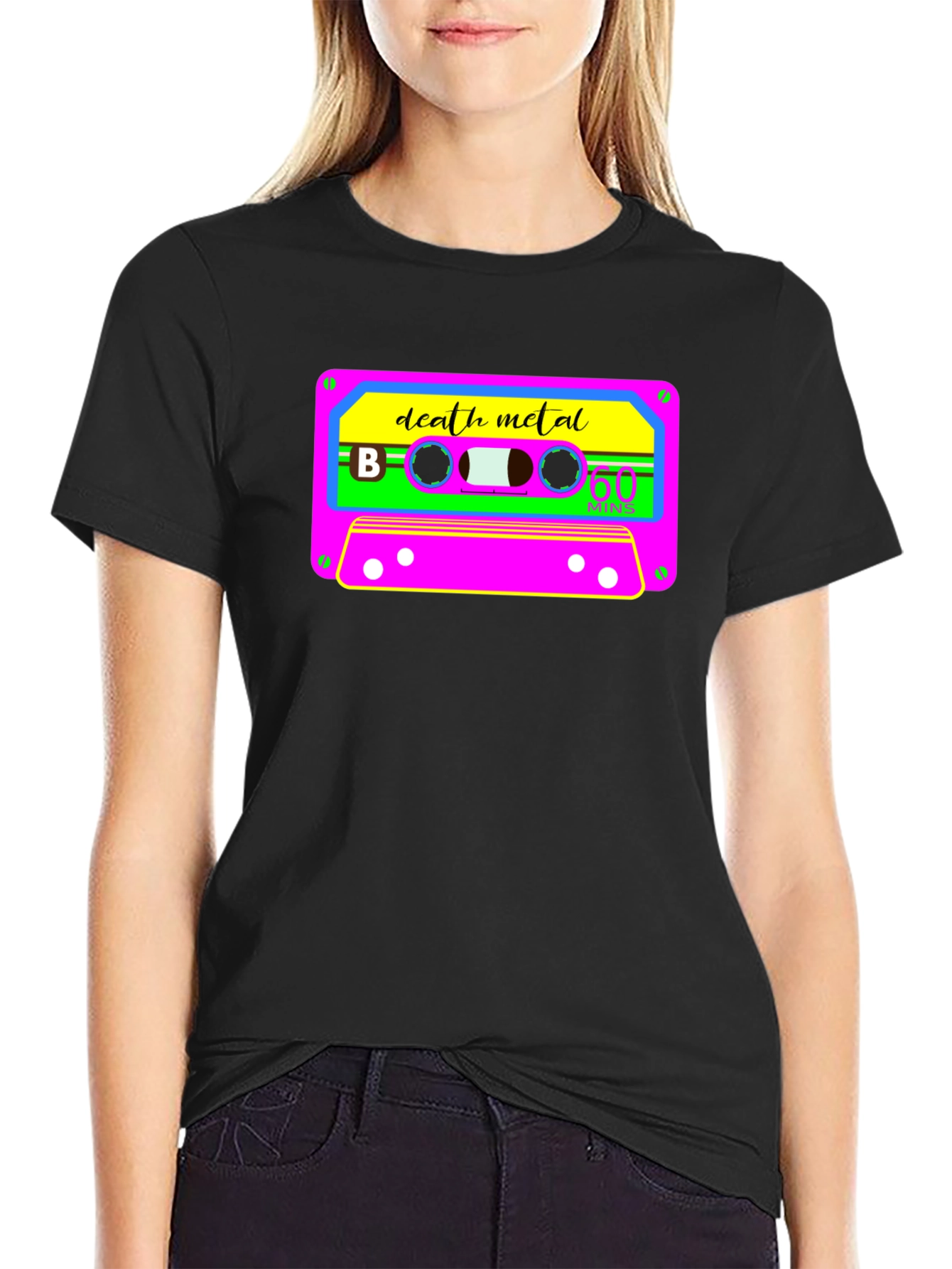 Death Metal Cassette Tape Graphic T-Shirt