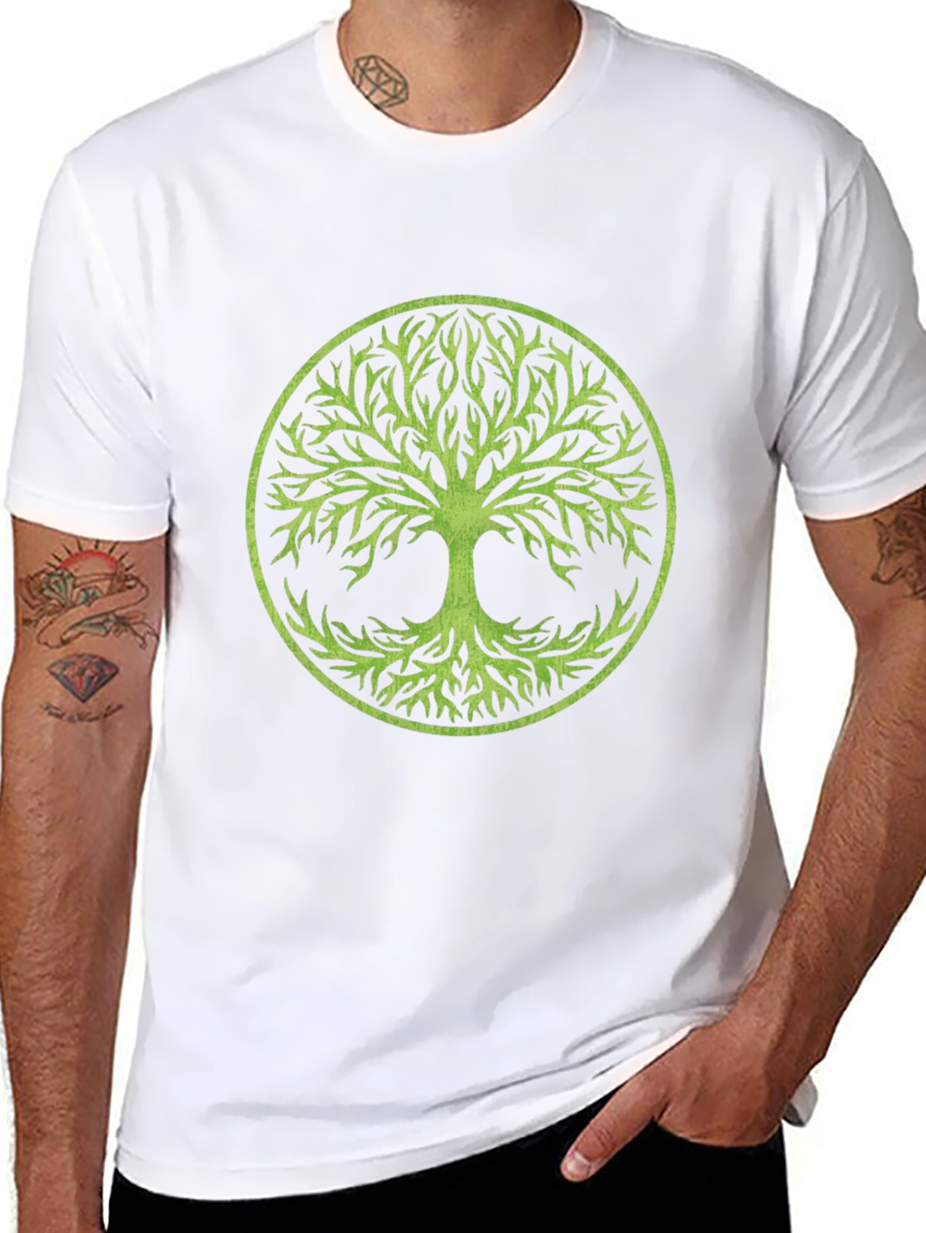 Tree of Life Graphic Tee - Black Cotton T-Shirt