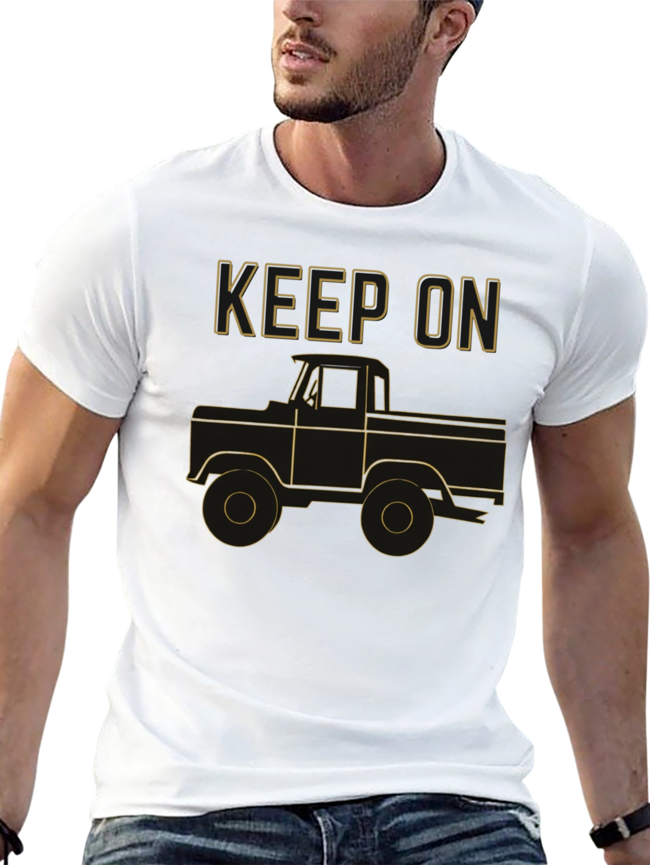 Keep On Trucking Graphic Tee - Black Cotton