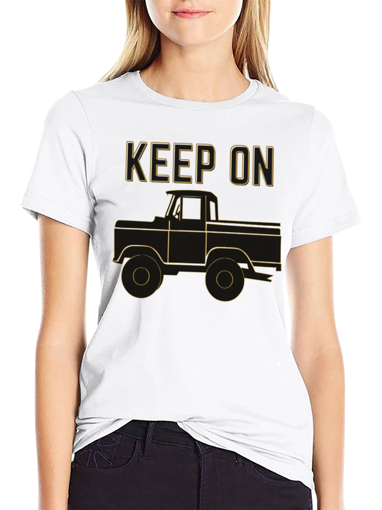 Keep On Trucking Graphic Tee - Black Cotton