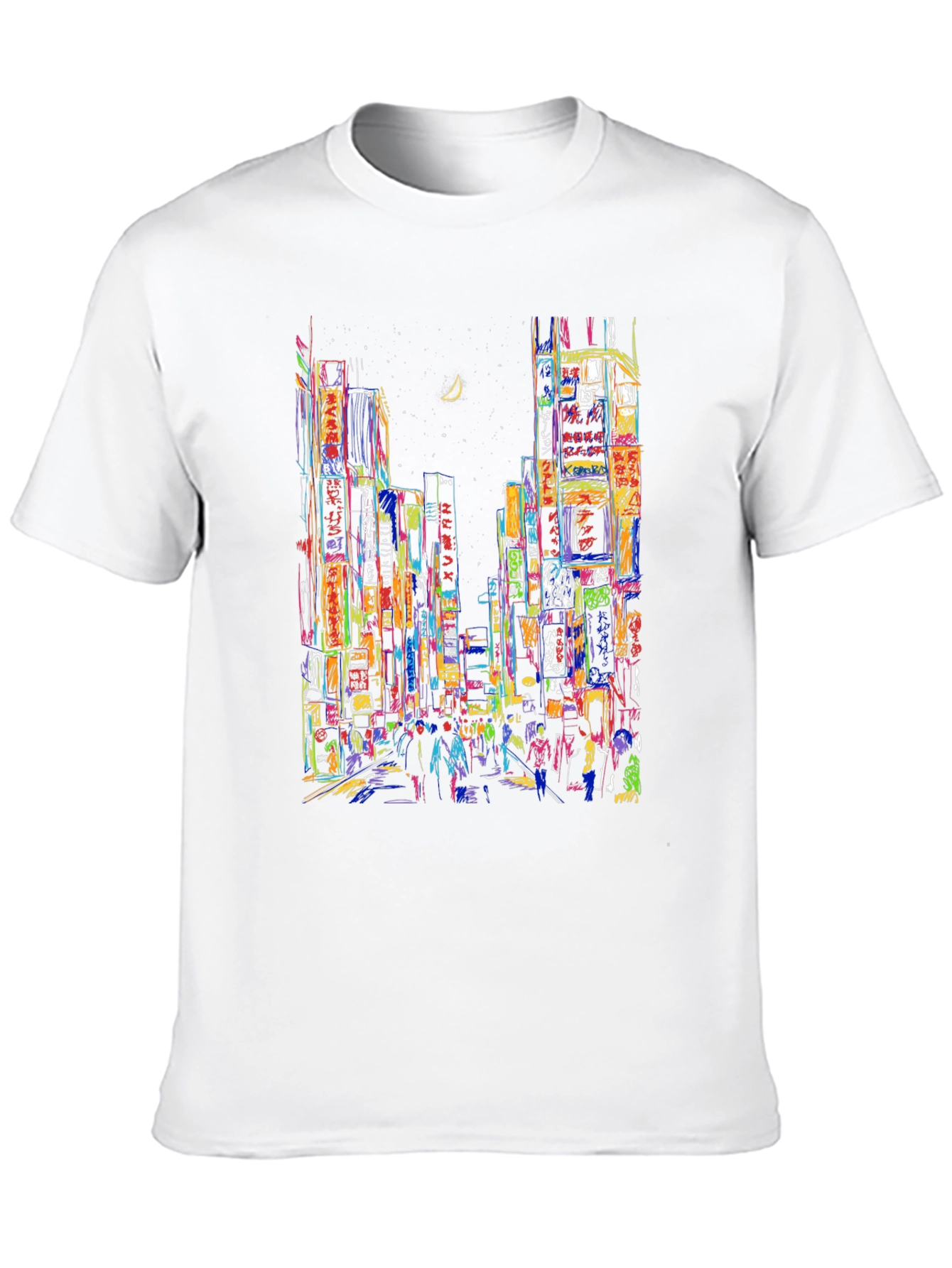 Vibrant Cityscape T-Shirt - Unique Urban Design
