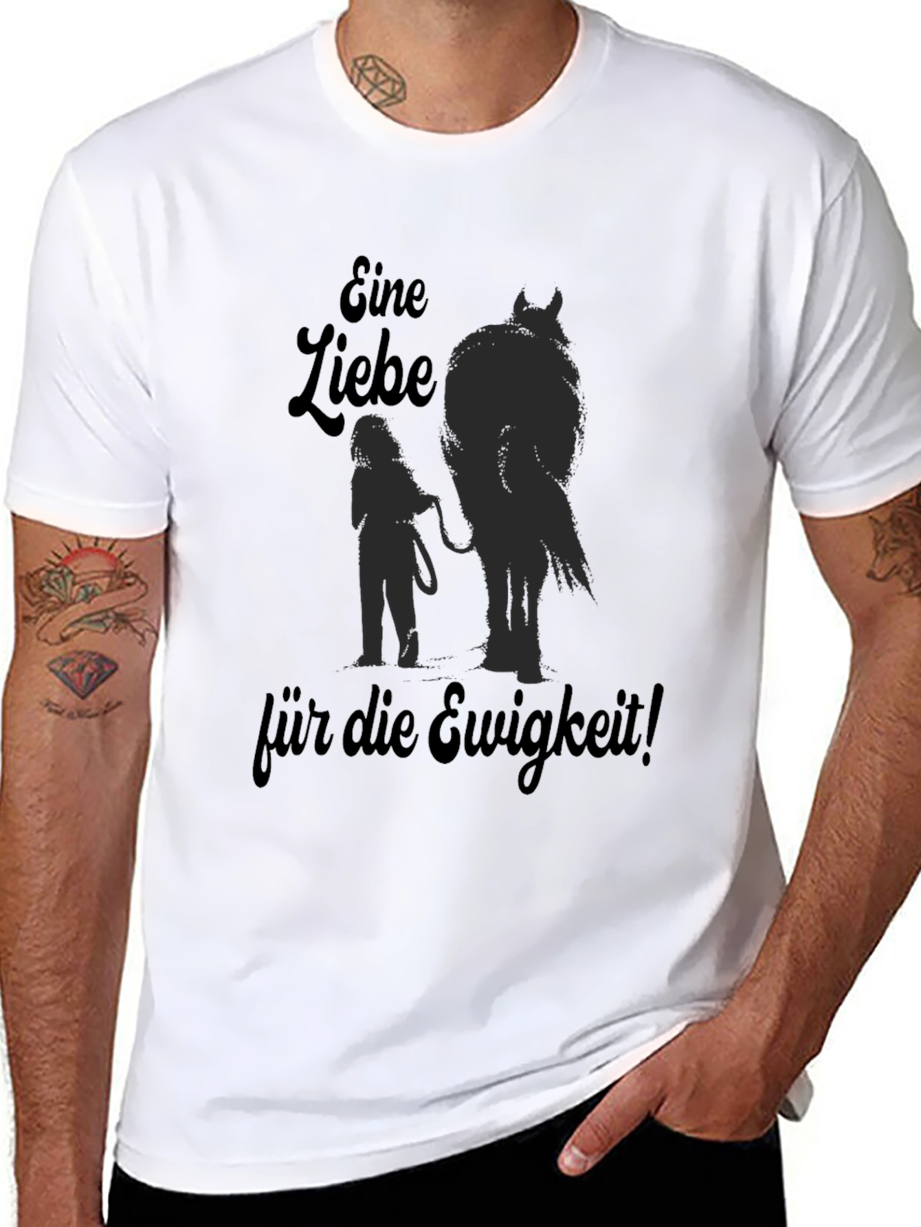 EINE LIEBE für die Ewigkeit Black Horse T-Shirt