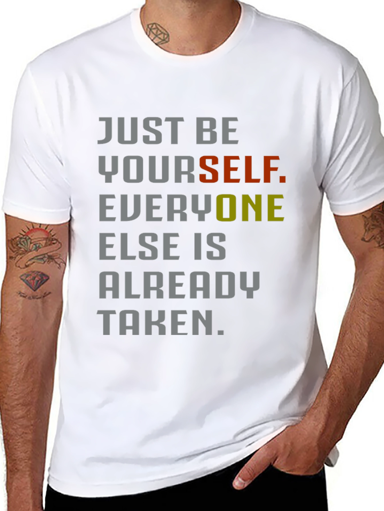 Just Be Yourself Graphic Tee - Inspirational Style
