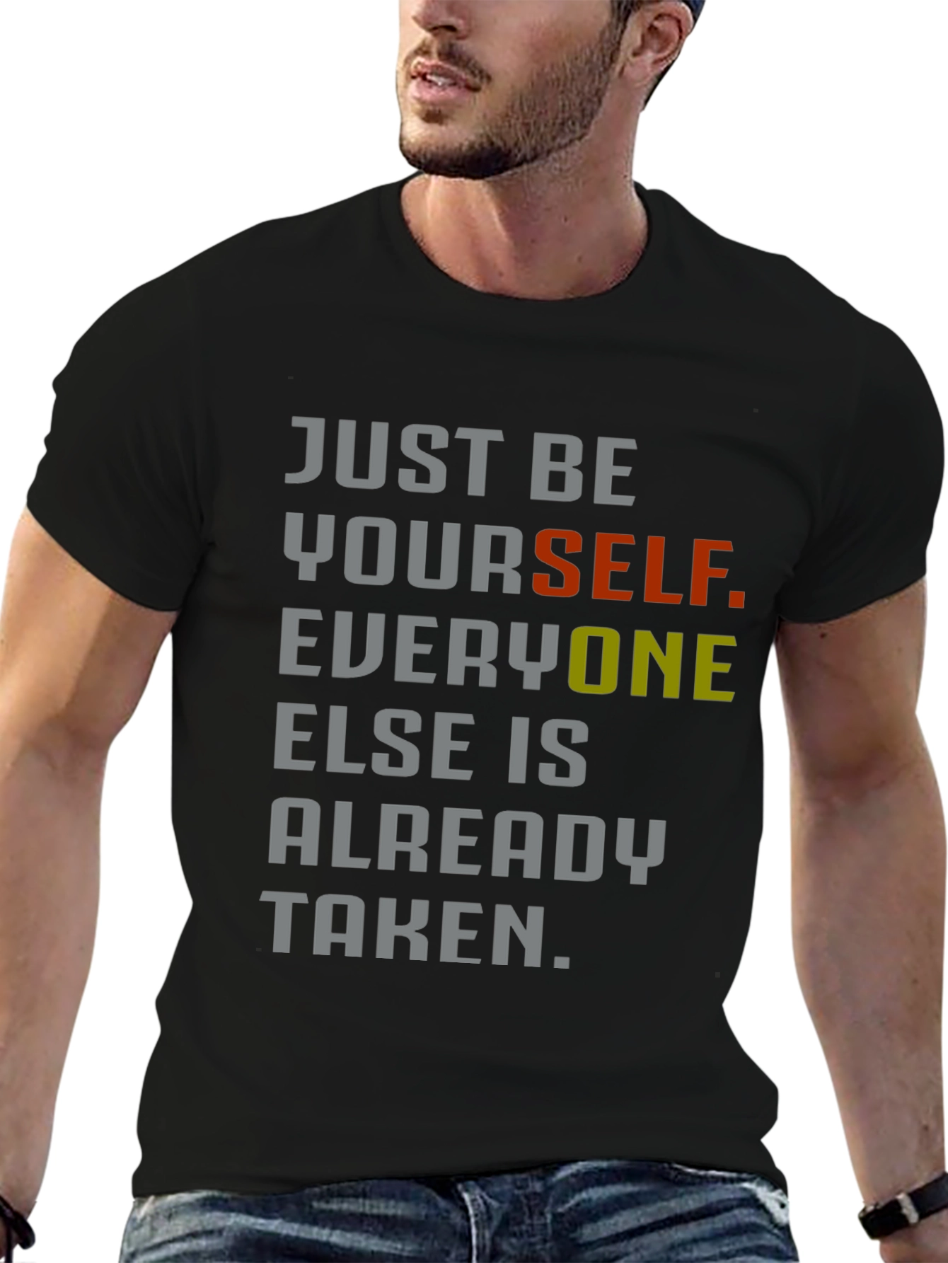 Just Be Yourself Graphic Tee - Inspirational Style