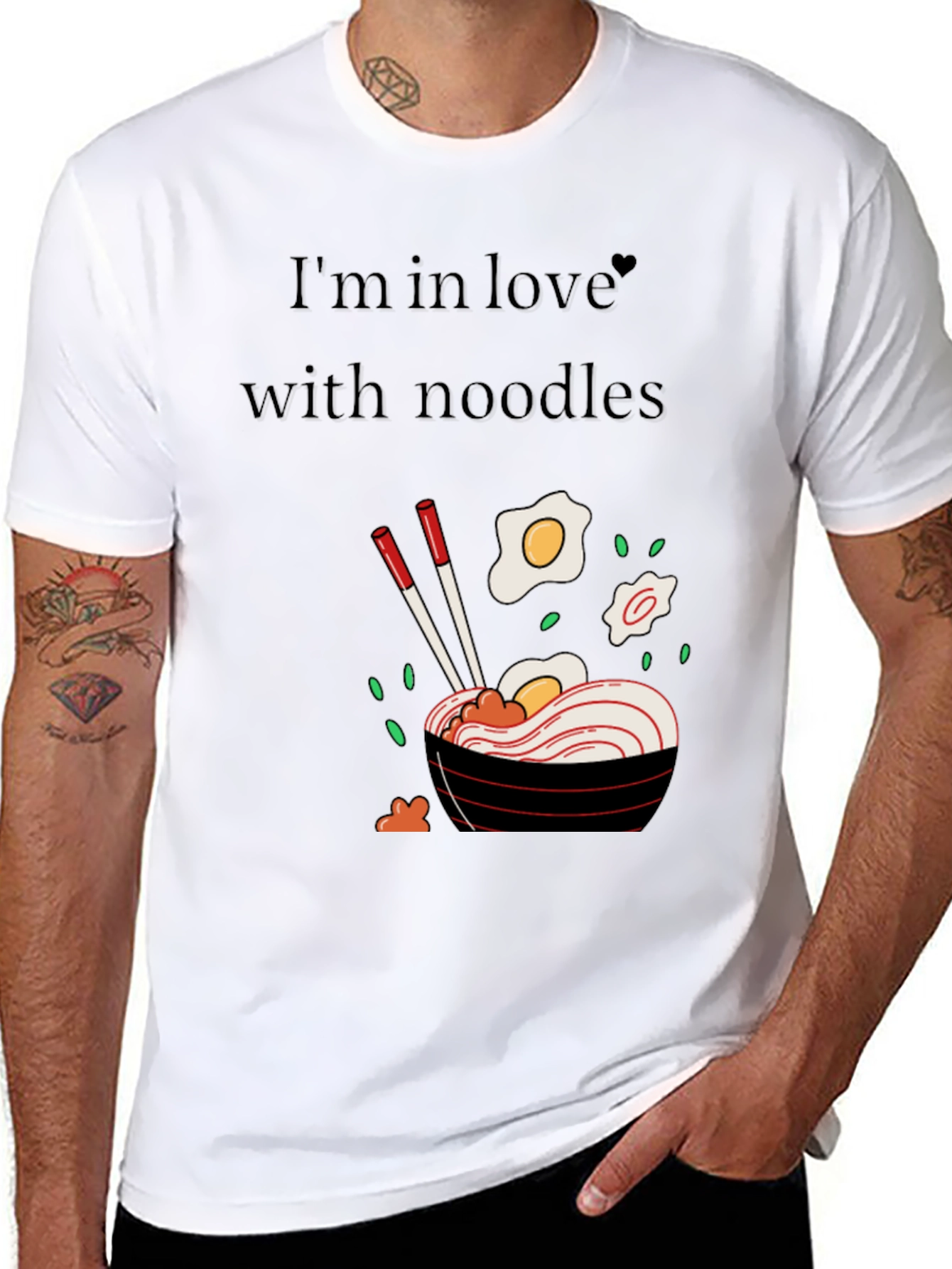 Noodle Love Graphic Tee - Stylish Ramen T-Shirt