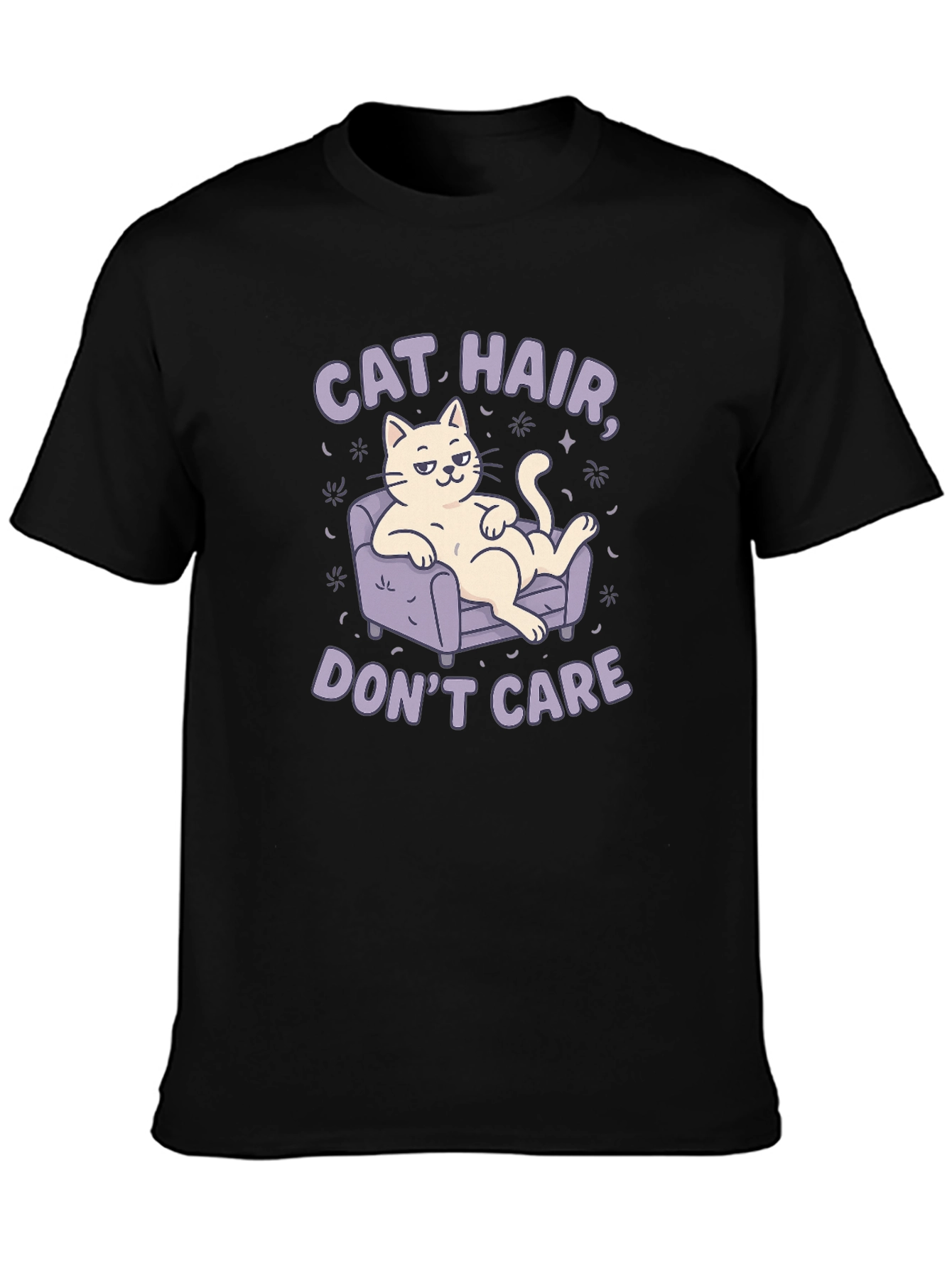 Cat Hair Dont Care Graphic Tee