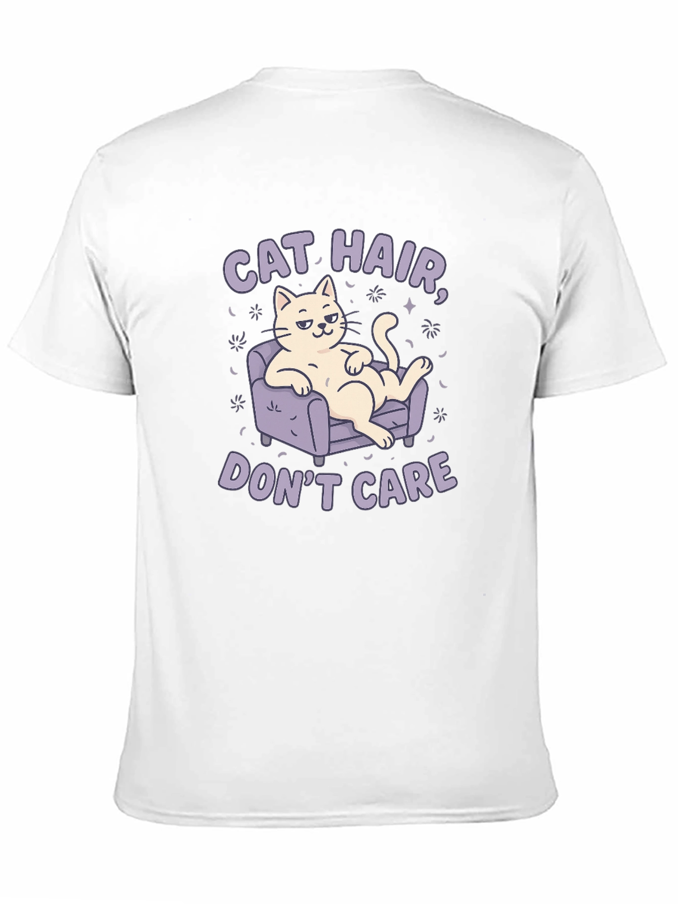 Cat Hair Dont Care Graphic Tee