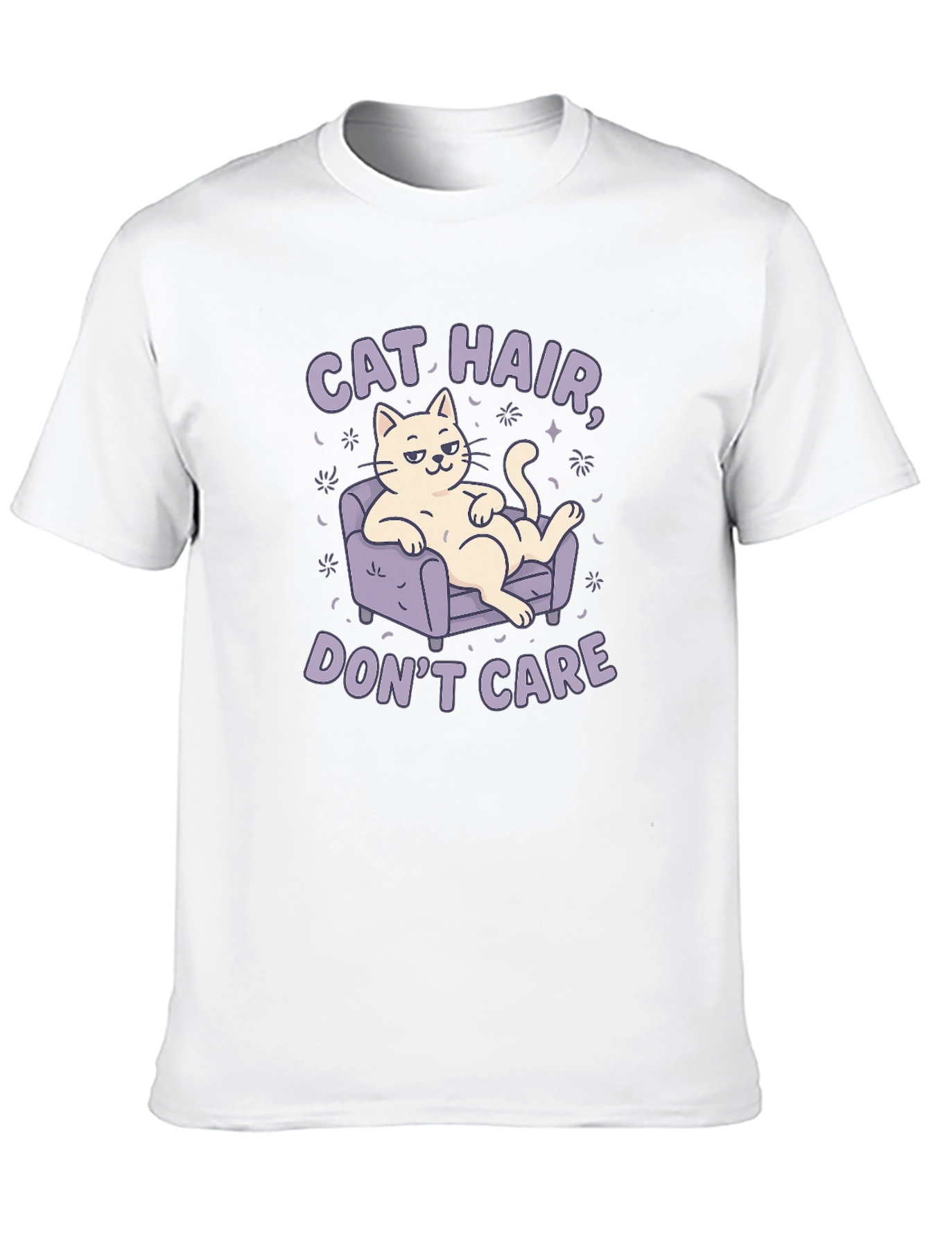 Cat Hair Dont Care Graphic Tee