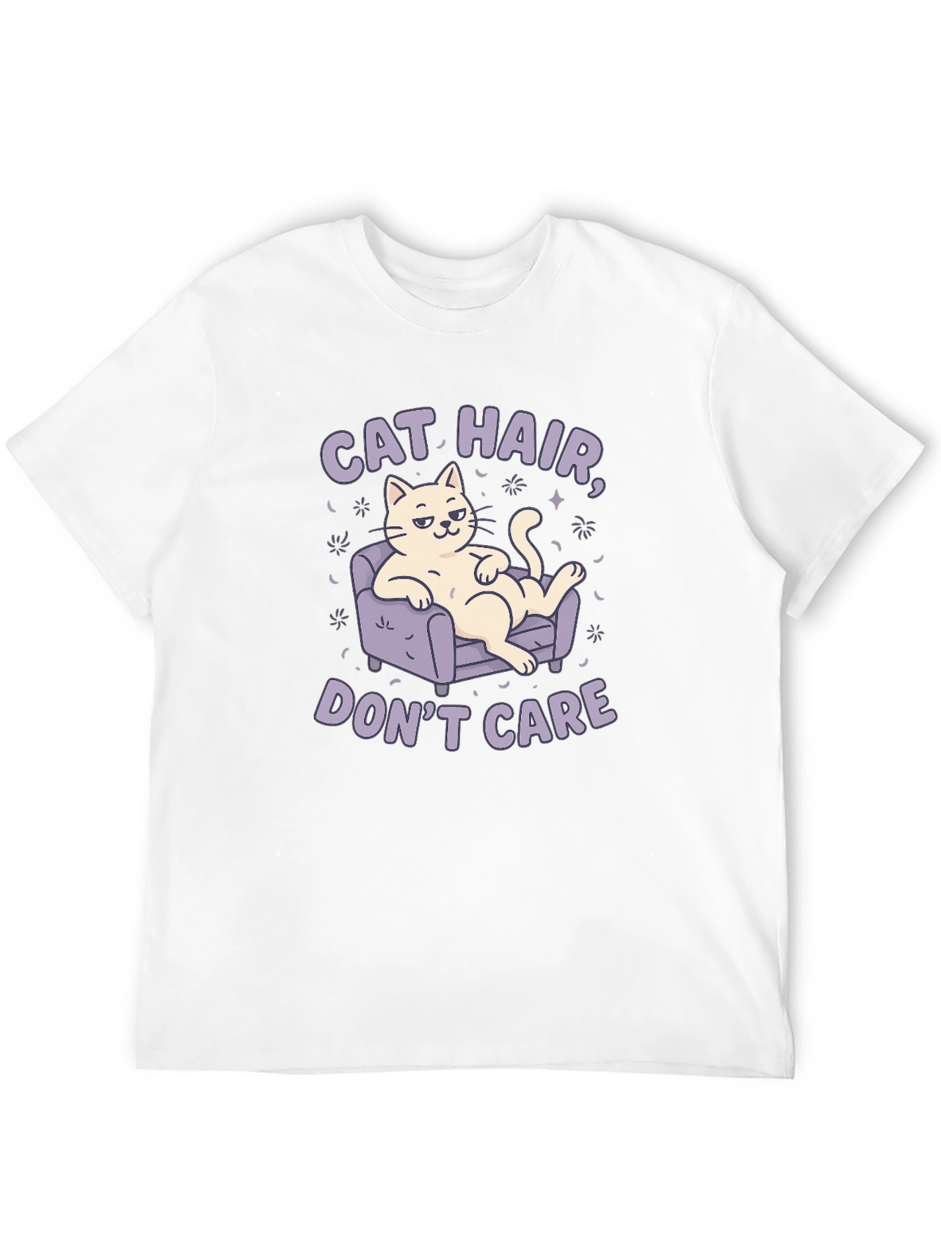 Cat Hair Dont Care Graphic Tee