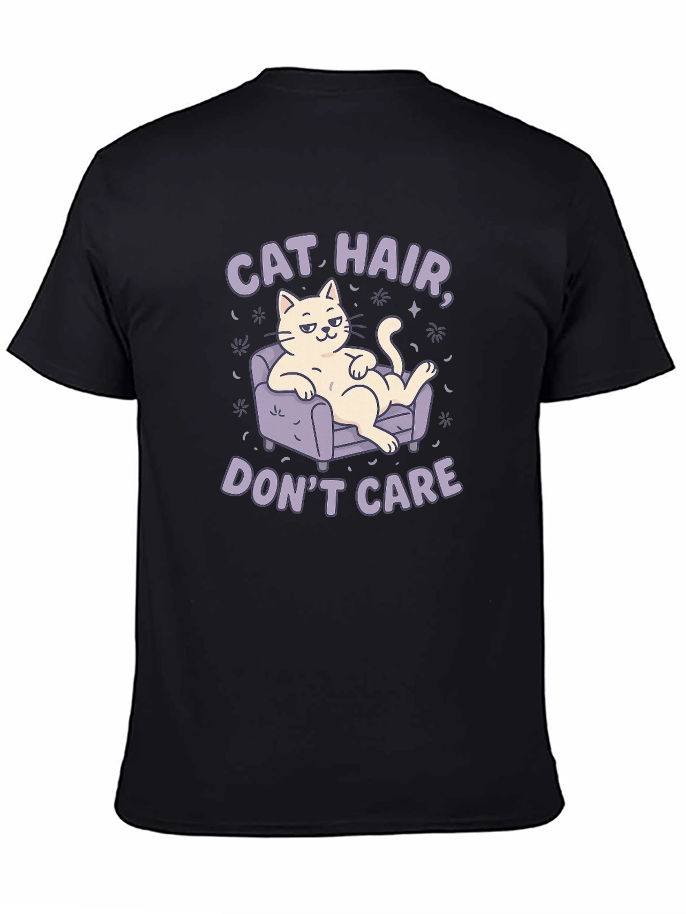 Cat Hair Dont Care Graphic Tee