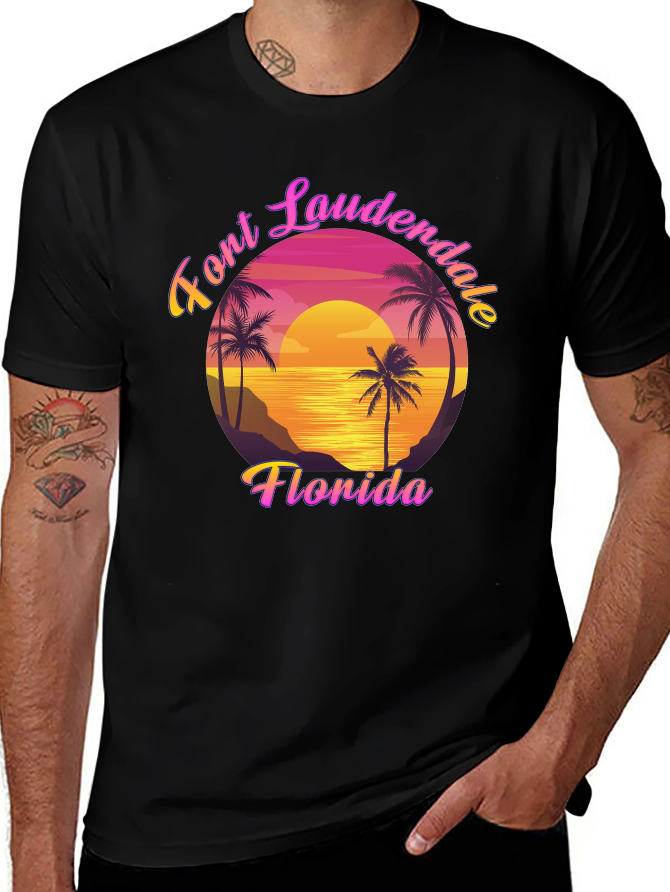 Fort Lauderdale Florida Retro Graphic T-Shirt