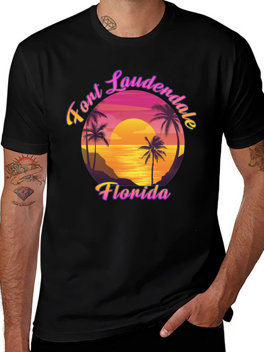 Fort Lauderdale Florida Retro Graphic T-Shirt