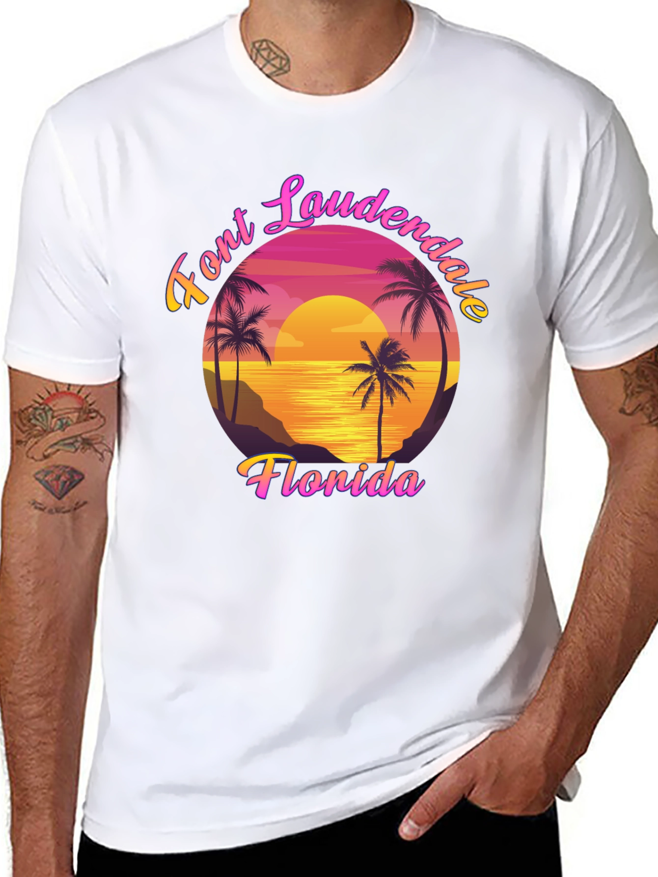 Fort Lauderdale Florida Retro Graphic T-Shirt