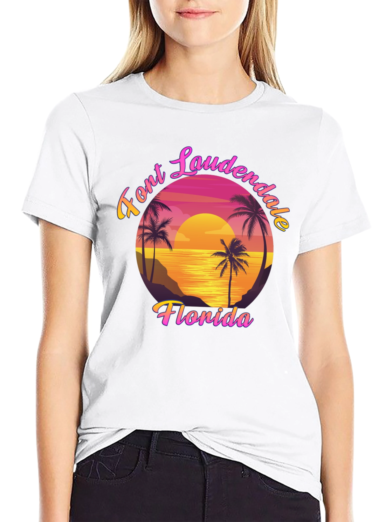 Fort Lauderdale Florida Retro Graphic T-Shirt