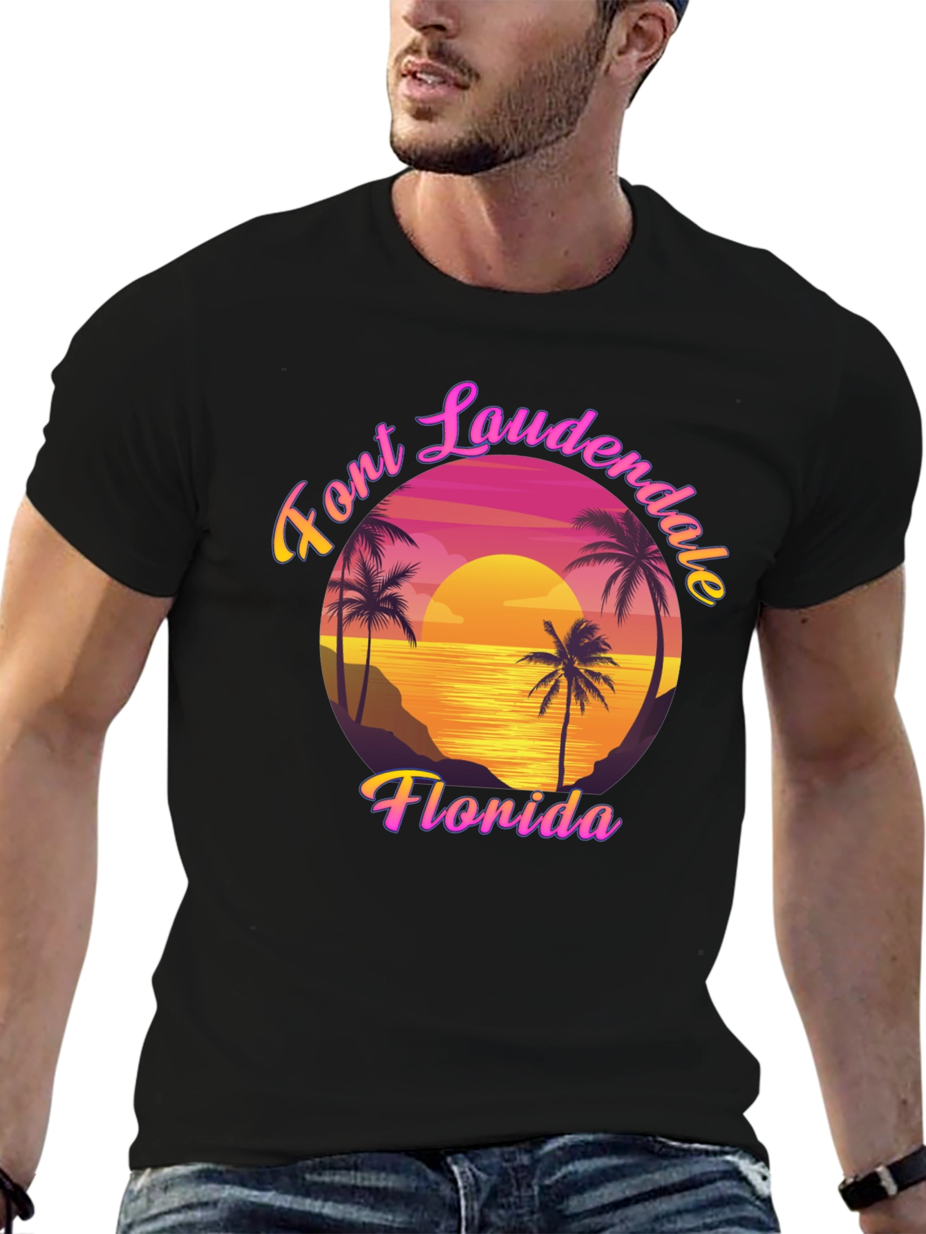 Fort Lauderdale Florida Retro Graphic T-Shirt