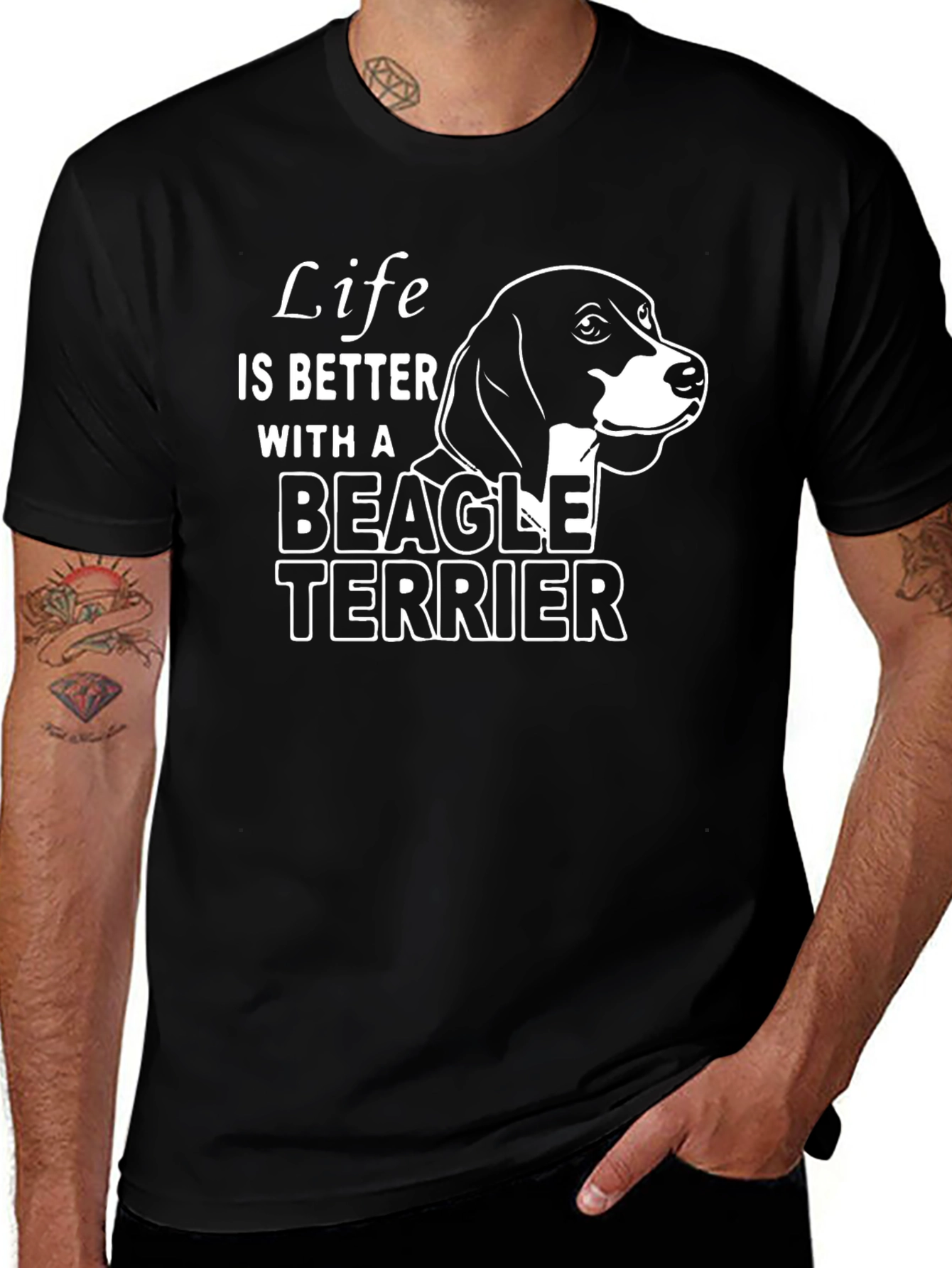 Life is Better with a Beagle Terrier T-Shirt