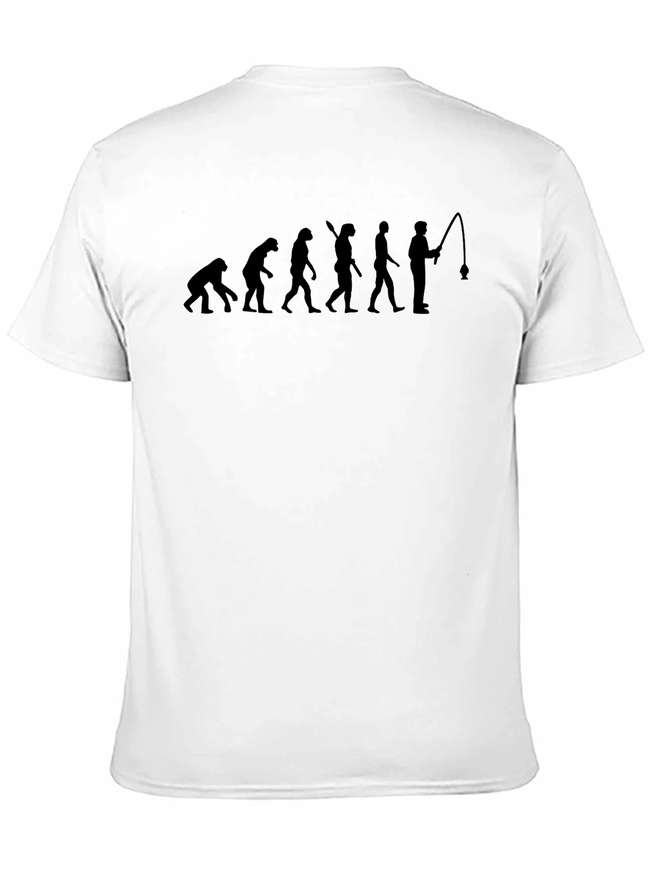 Evolution of Fishing Black T-Shirt - Funny Fisherman Tee