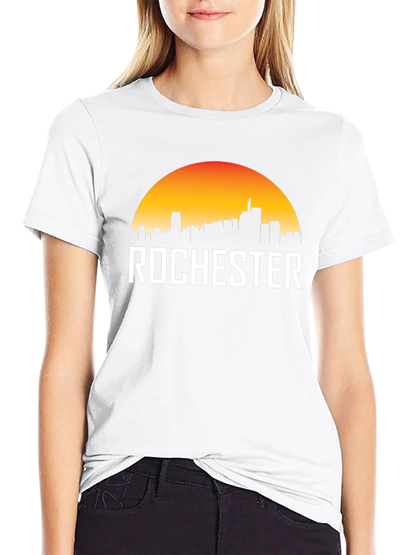 Rochester Skyline Sunset Graphic Tee