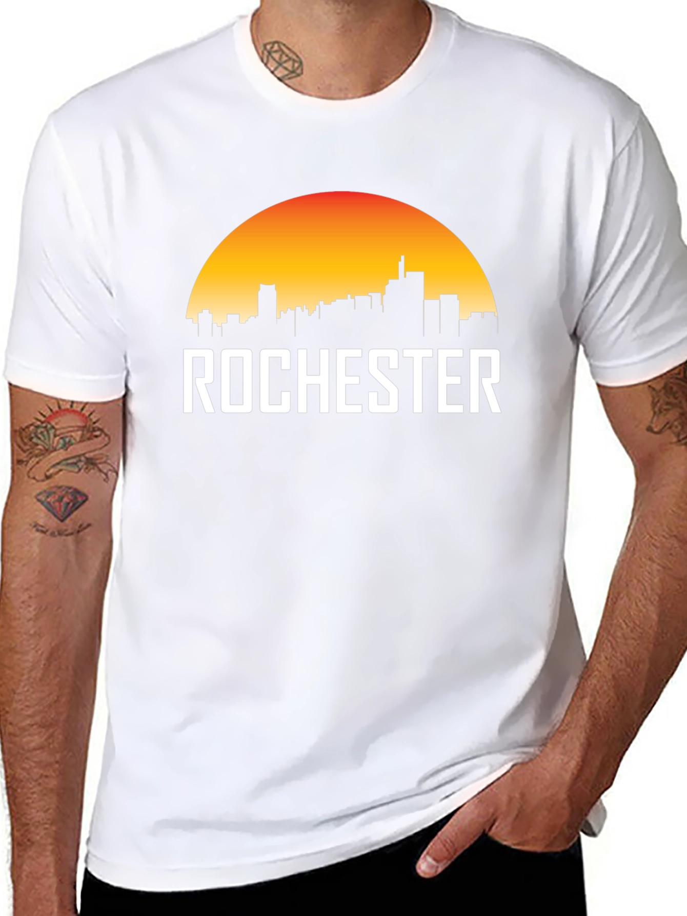 Rochester Skyline Sunset Graphic Tee