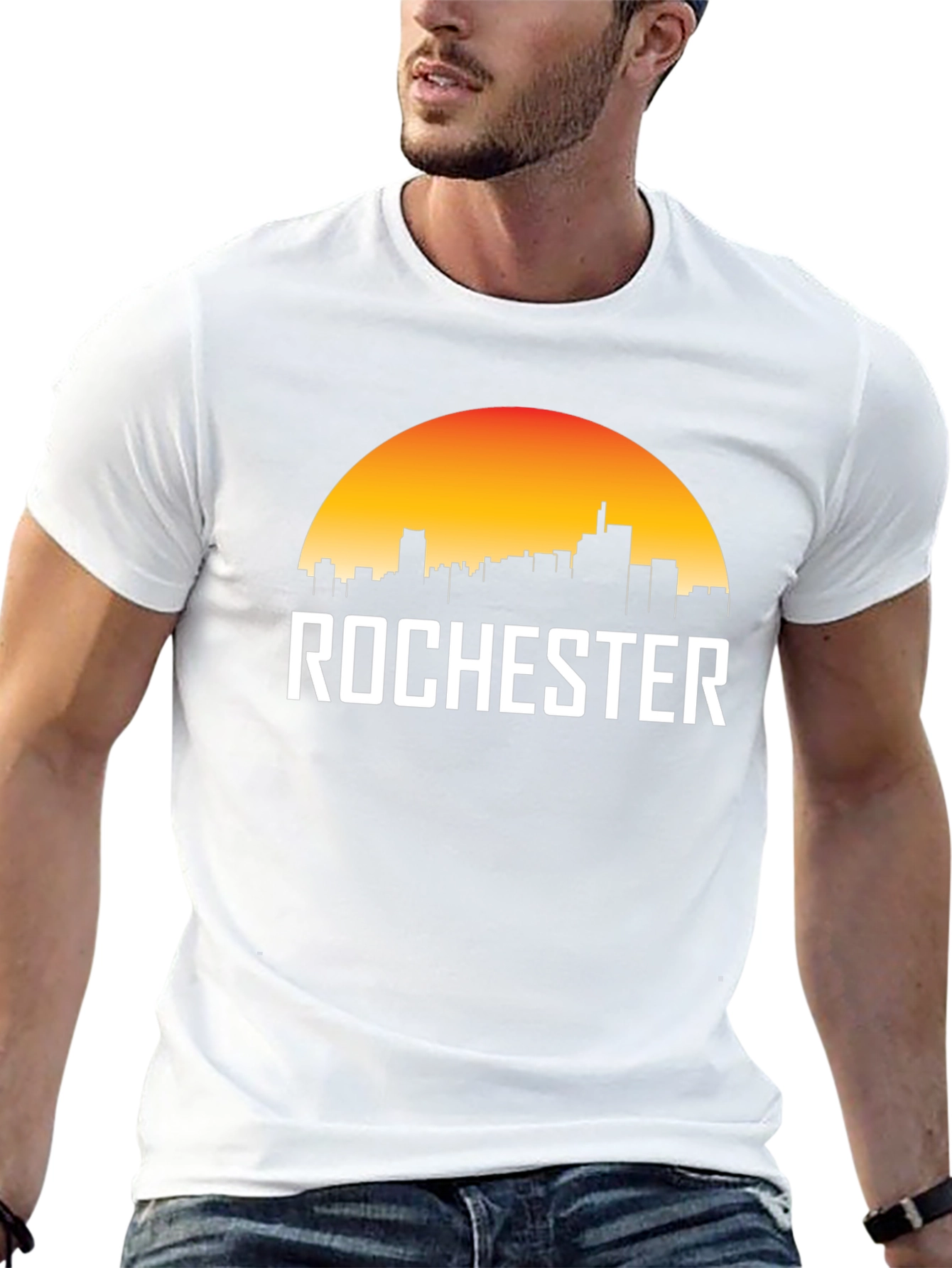 Rochester Skyline Sunset Graphic Tee
