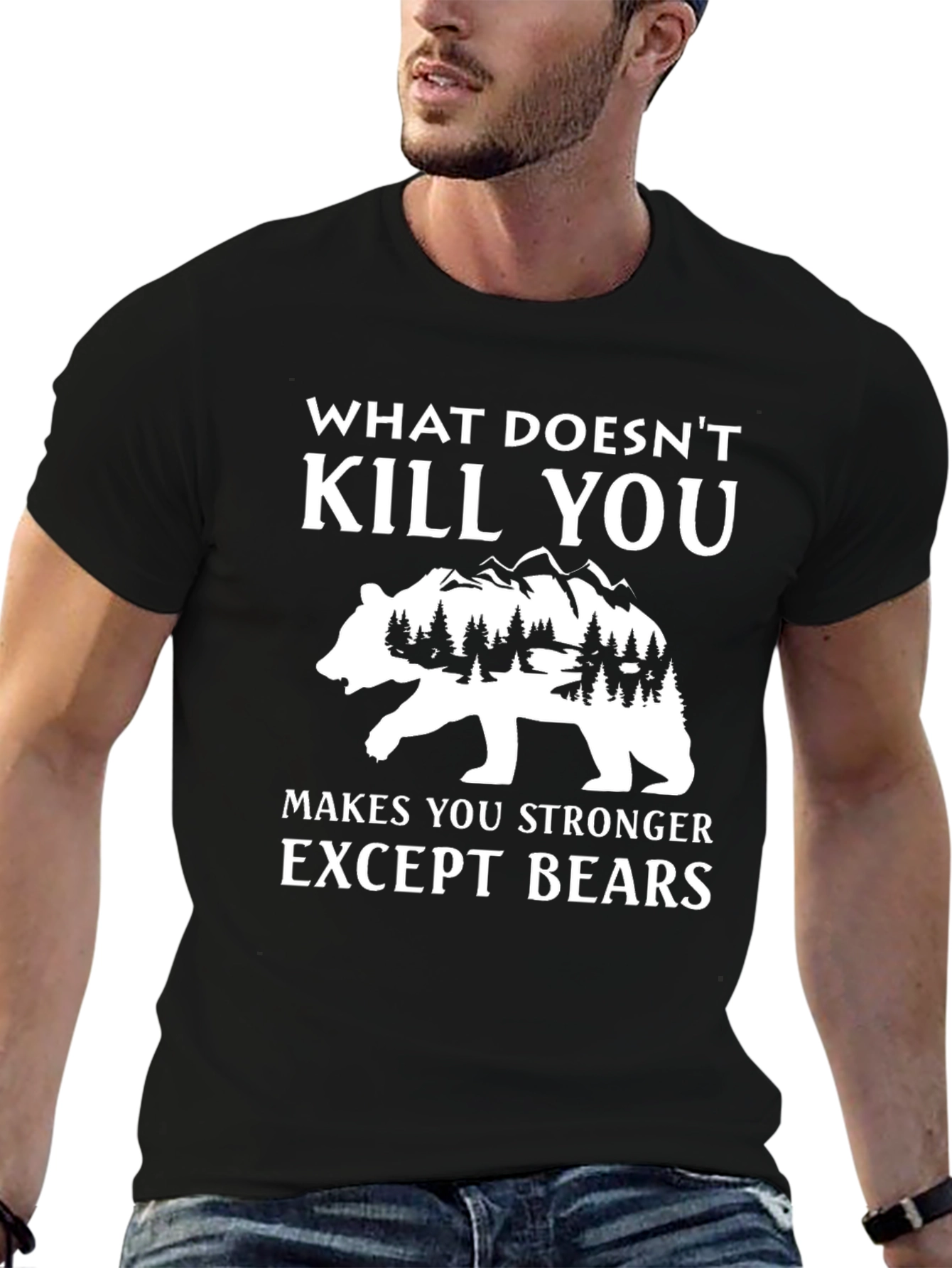 Funny Except Bears Graphic Tee