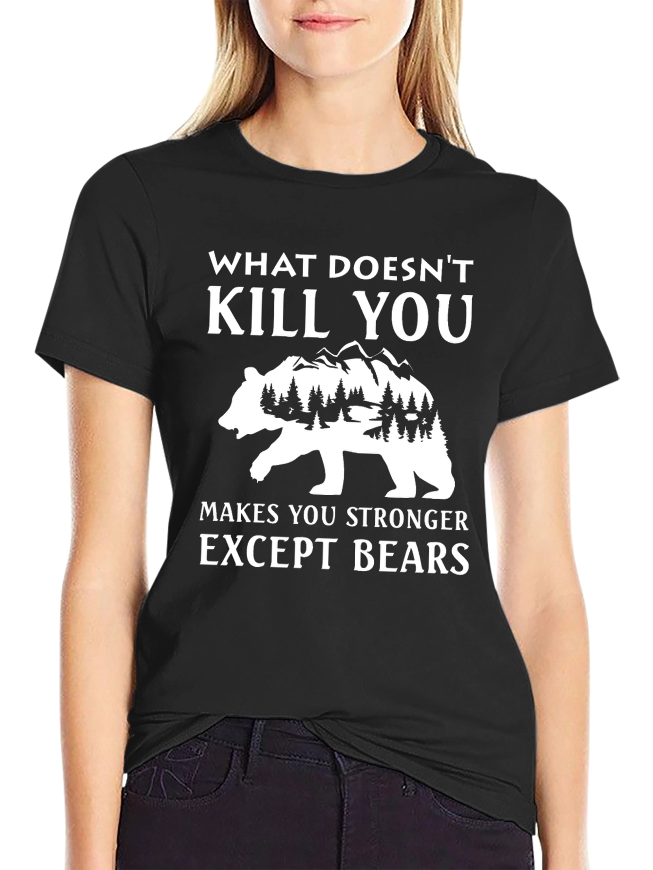 Funny Except Bears Graphic Tee
