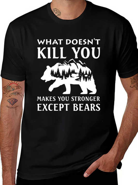 Funny Except Bears Graphic Tee