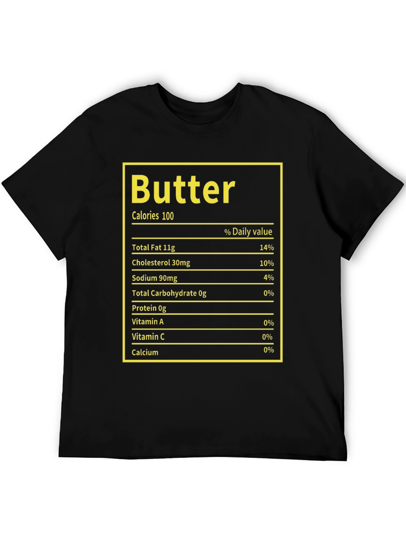 Butter Nutrition Facts T-Shirt - Foodie Humor Tee