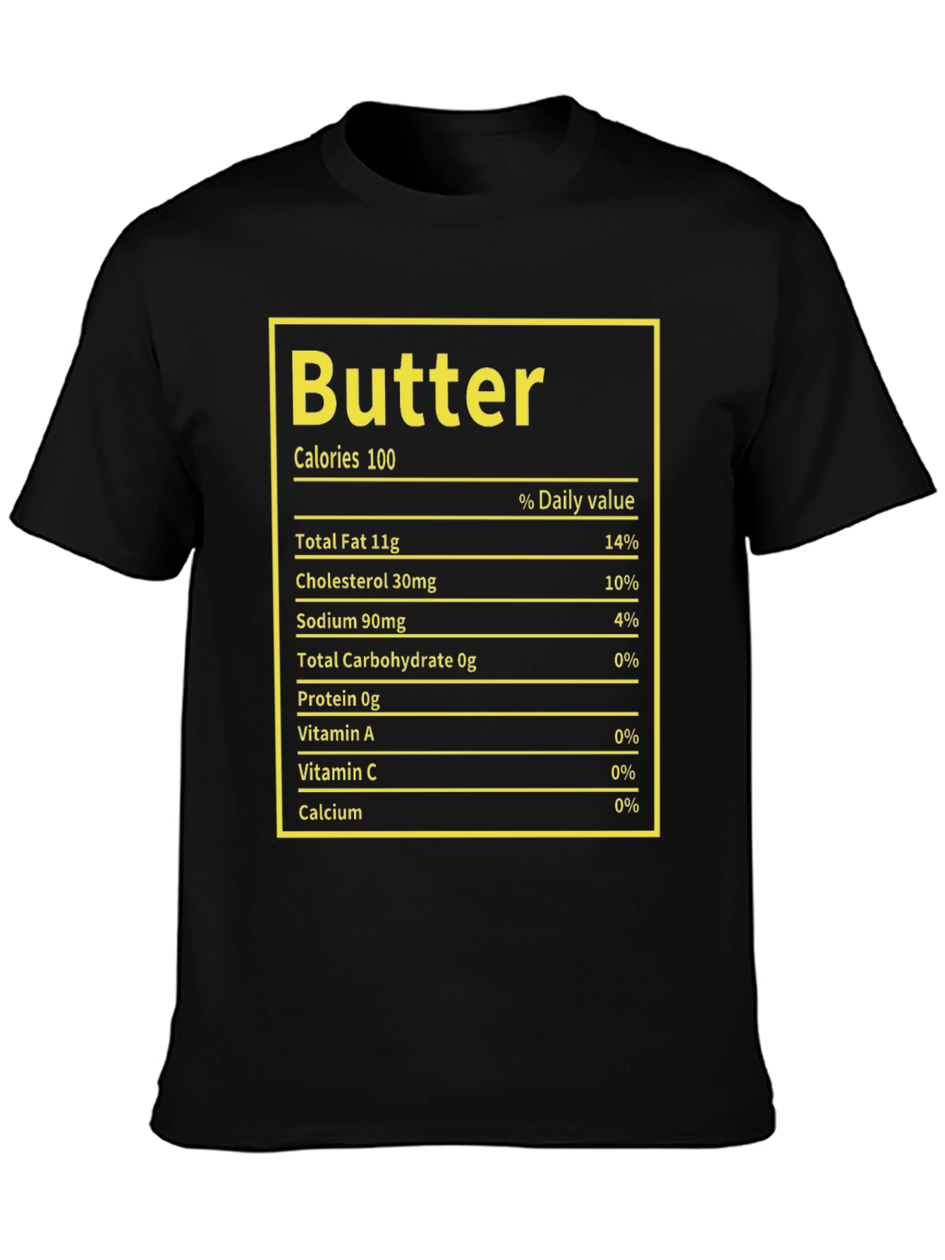 Butter Nutrition Facts T-Shirt - Foodie Humor Tee